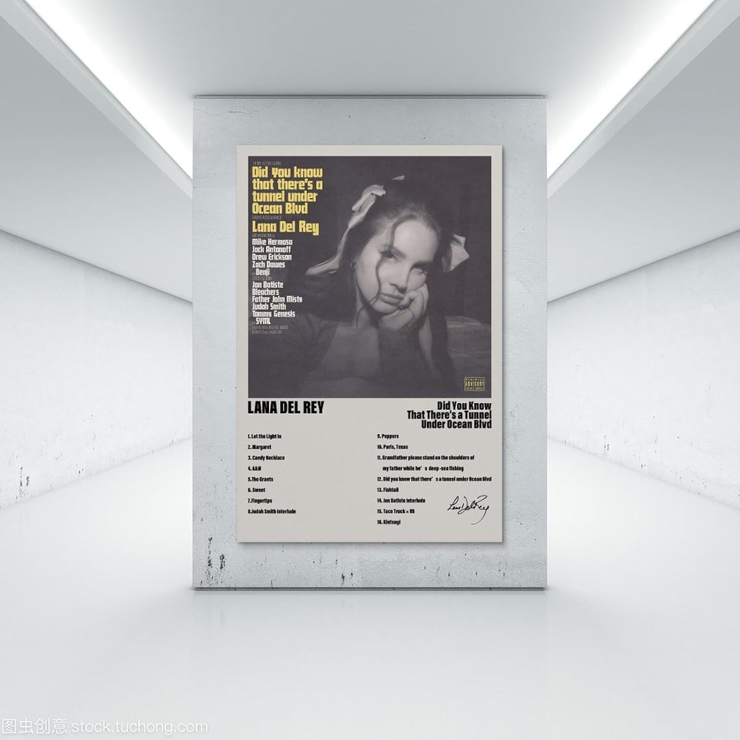 Lana Poster Del Rey Music Album Signed Poster Canvas Painting Wall Art Picture Home Decor Print for Bedroom Living Room Dorm Study Bar Office 12X18Inch(30X45Cm) image number 3