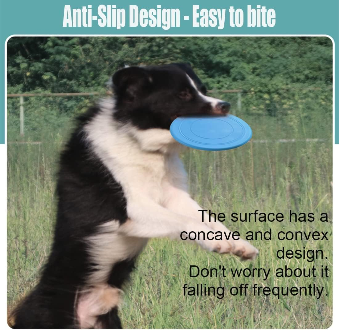 5Pcs Dog Frisbee Pet Interactive Training Toy - Bite Resistant Soft Silicone Flying Disc for Puppy Flyer Training - Dog Flying Disc Silicone Frisbee image number 2