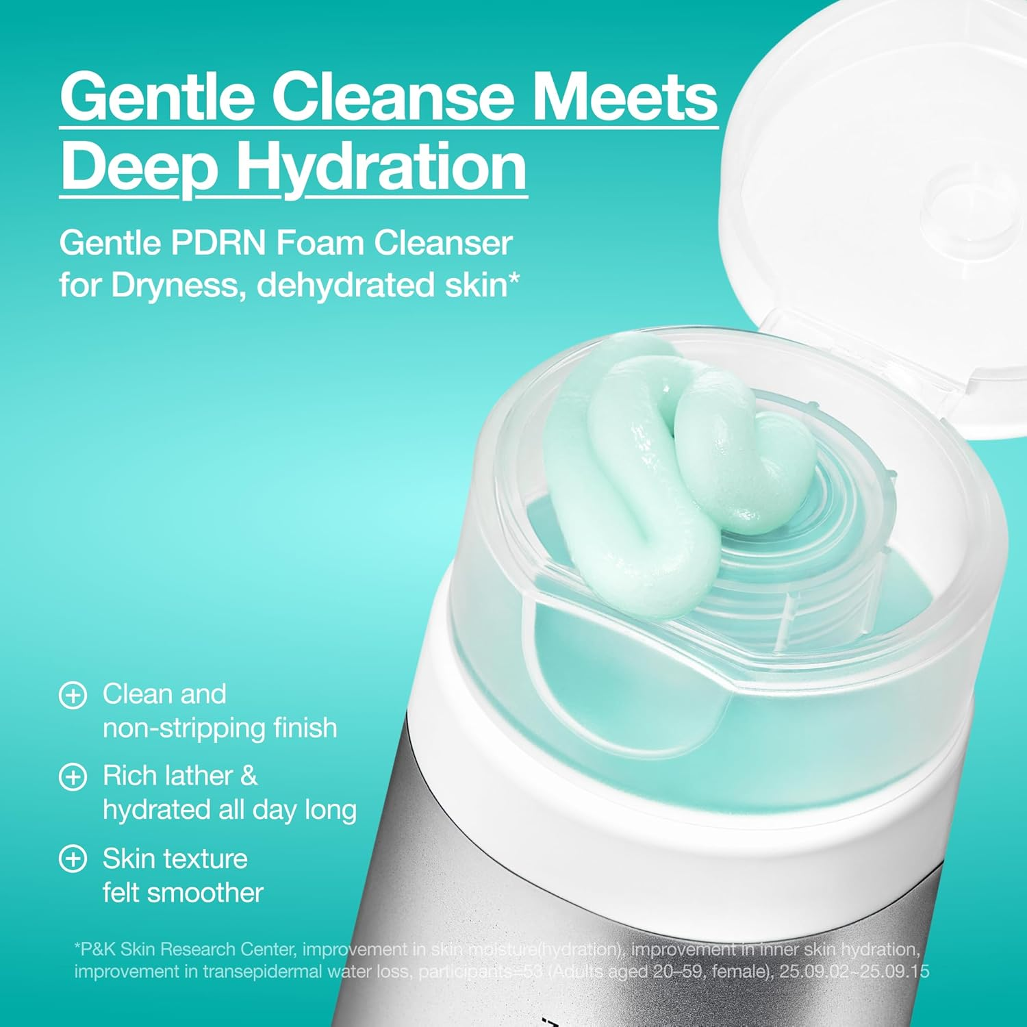 Anua PDRN Hyaluronic Acid Moisturizing Cleansing Foam, Hydrating Facial Cleanser for Dry Skin, Daily Gentle Face Wash with Salmon DNA, Balancing & Pore Care, Korean Skincare (150Ml / 5.07 Fl Oz) image number 1