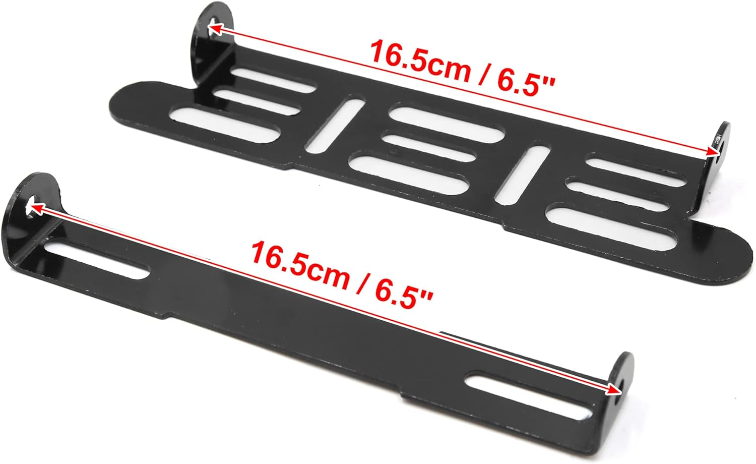 Uxcell Black Universal Motorcycle Adjustable License Number Plate Bracket Frame Holder
