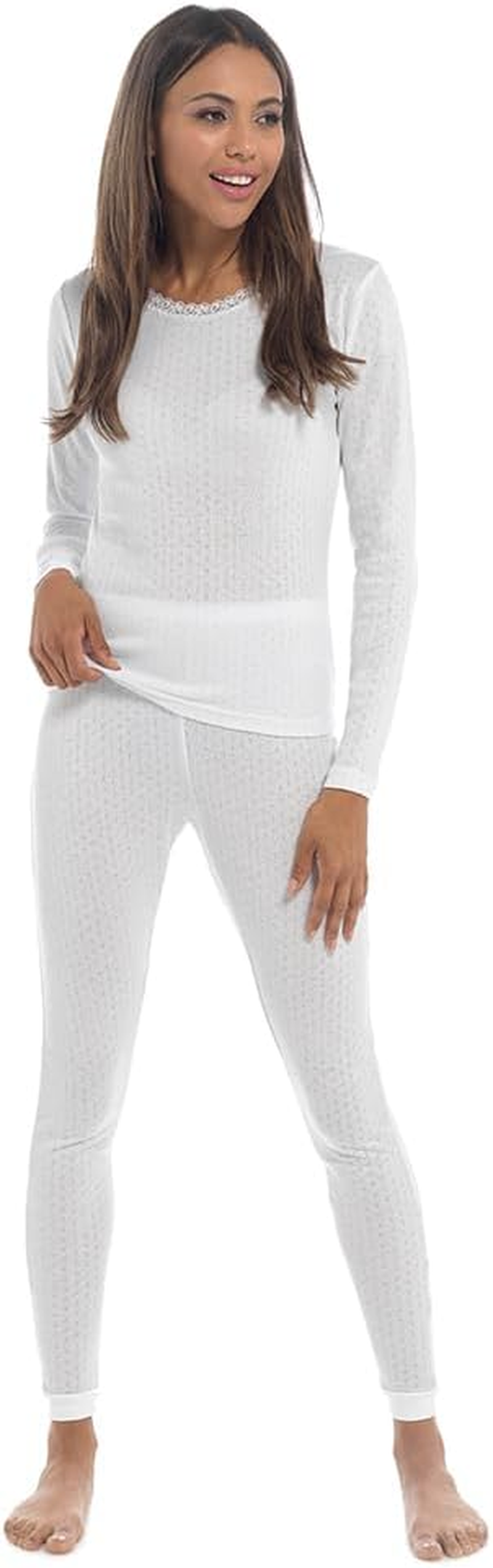 2 Pack Womens Warm Thermal Underwear Long Sleeve, Short Sleeve, Sleeveless Vest and Long Johns image number 2