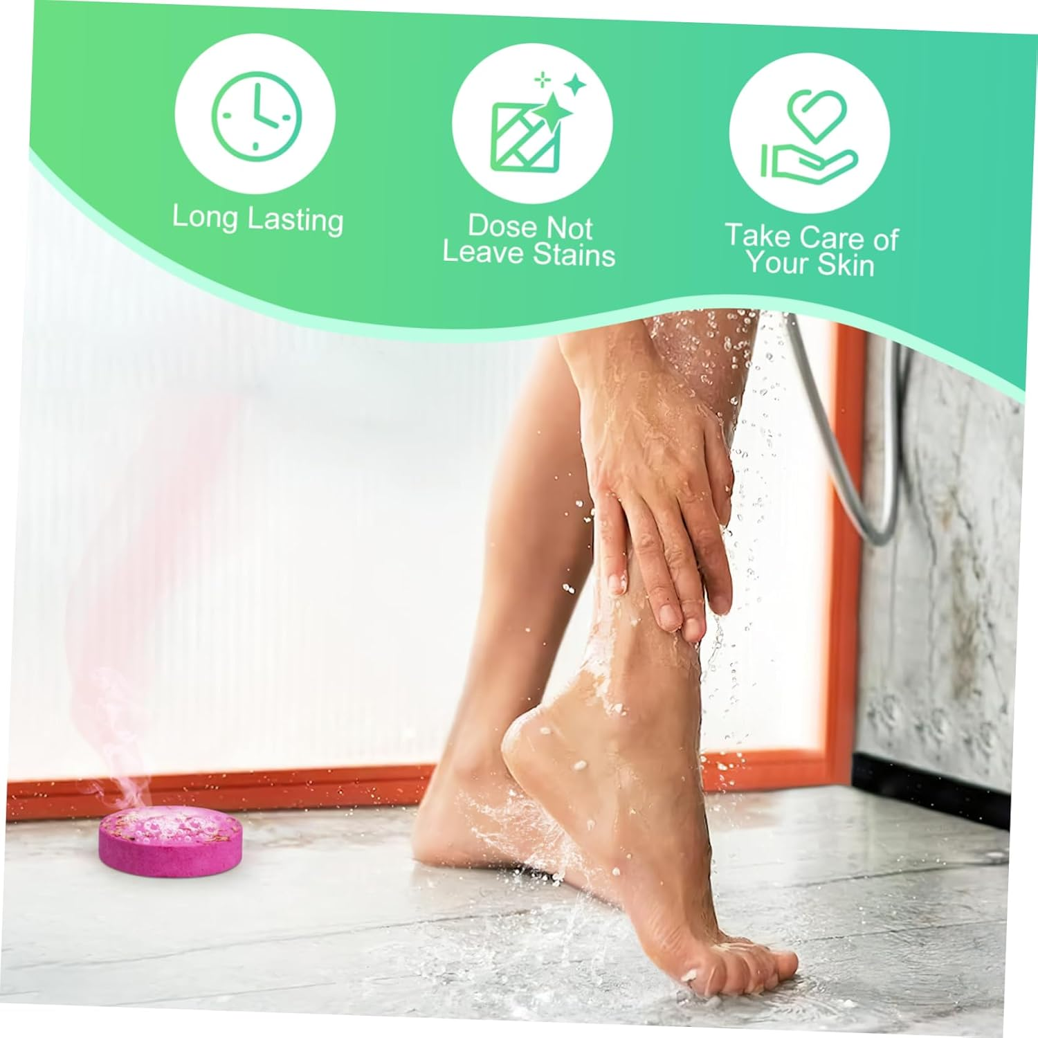 Aroma Bath Tablets 8Pcs 30G Natural Essential Oil Bath Salts Aromatherapy Shower Steamers for Women Relaxation Mood Relief