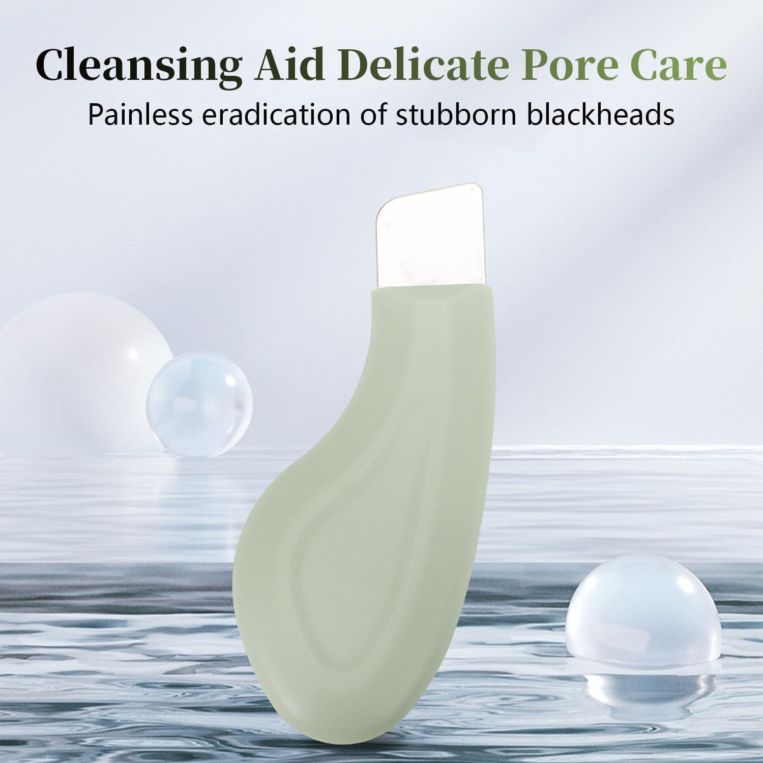 Flyanzebi Silicone Nose & Face Blackhead Remover Spatulas, 2-Pack, Green, Gentle & Effective, Deep Clean, Easy to Use & Clean