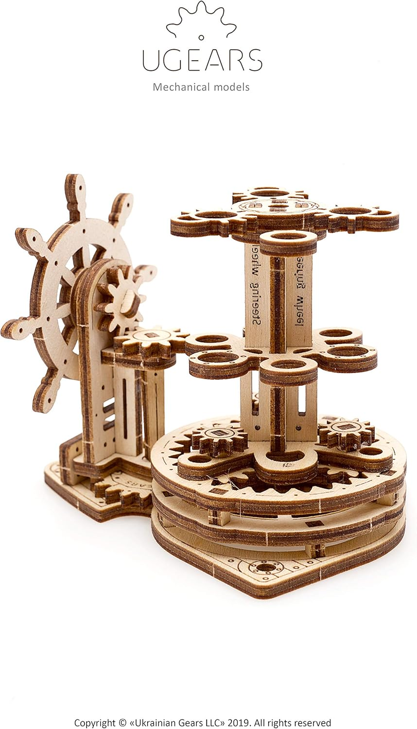 Ugears Mechanical Wheel Organizer Model Set image number 1
