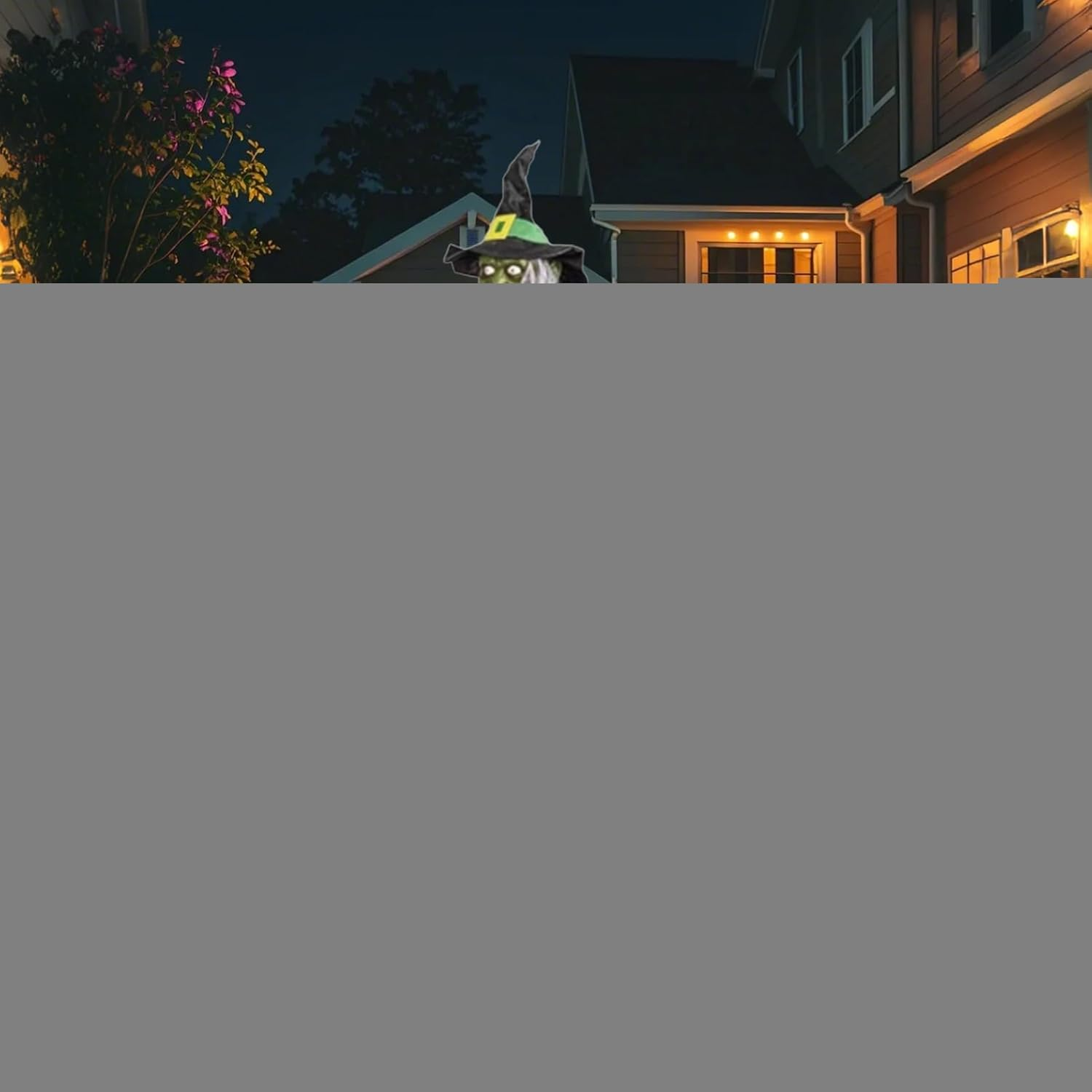 Flying Witch - Realistic Witch Halloween Decorations,6Ft Large Animatronics Halloween Props, Animated Witch Broom for Front Porch Yard Garden - Section B image number 3