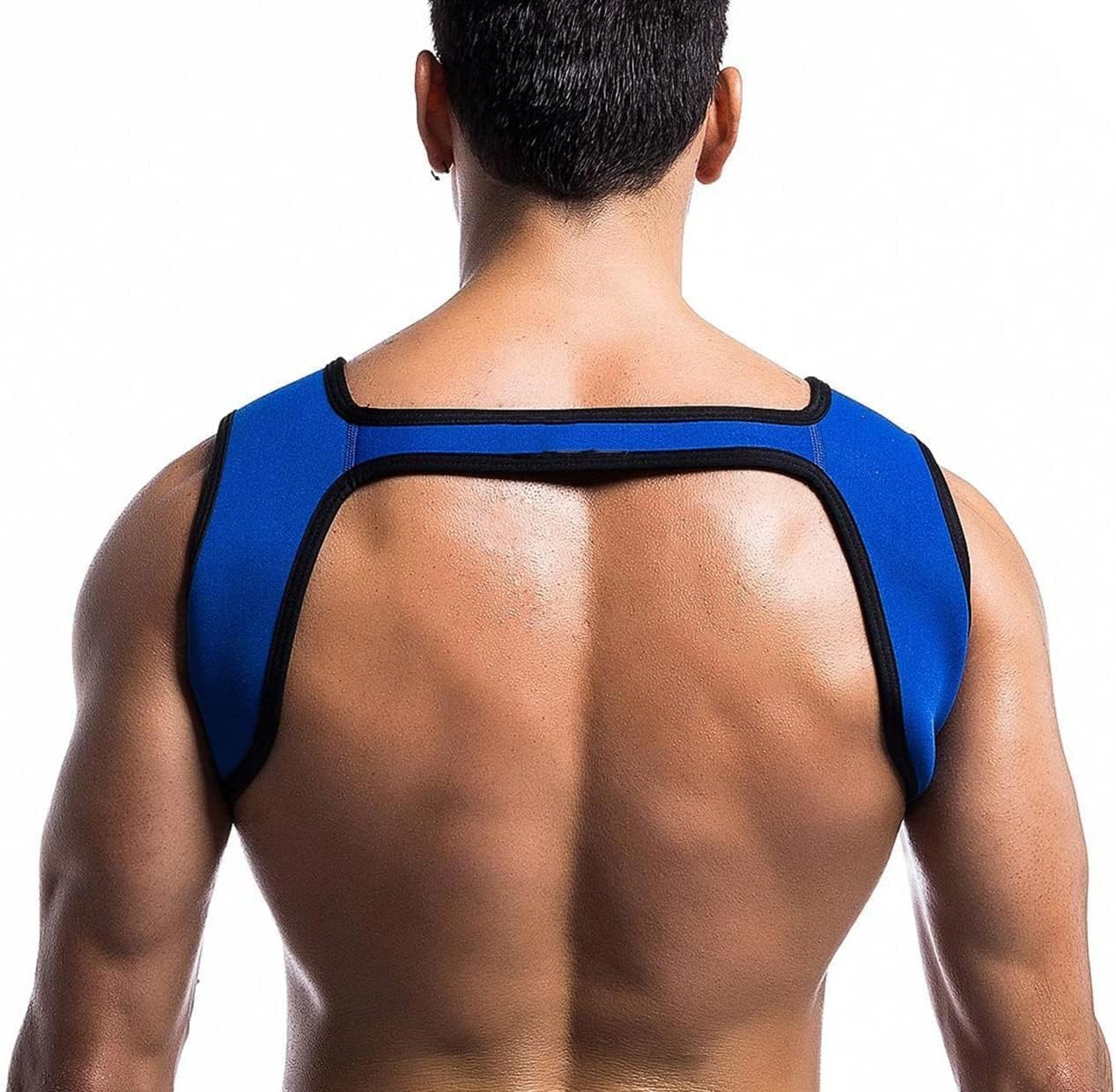 Sports Double Shoulder Protector Muscles Protector,Men Neoprene Harness Wrap Brace image number 1