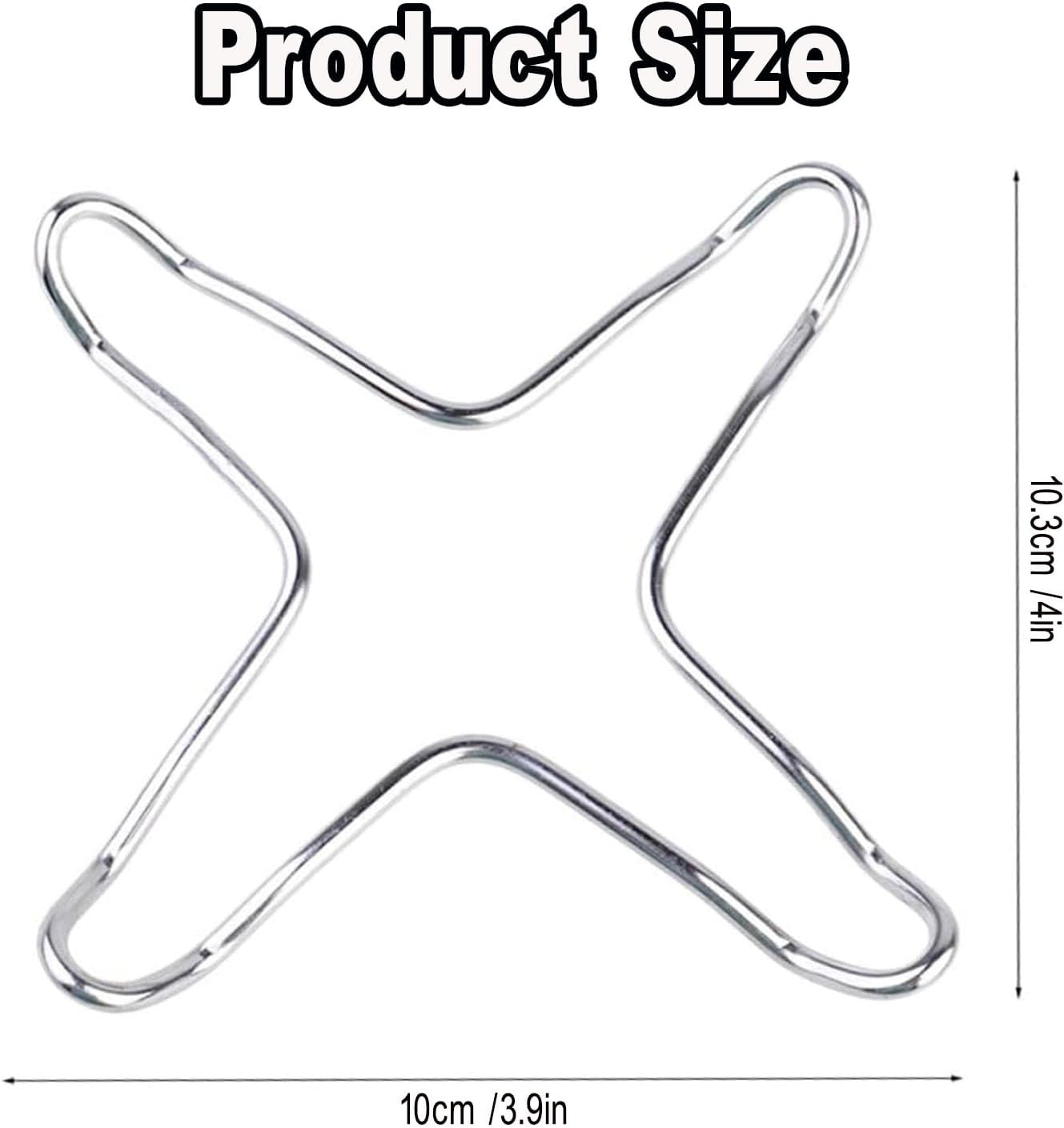 BEANPRECOY 4Pcs Gas Stove Bracket Stove Durable Silver Gas Cooker Accessories Gas Reducer Ring Stove Rack Metal Wok Support Ring Metal Stand Metal Bracket Gas Stand Stove Grates Gas Stoves Pot Support image number 2