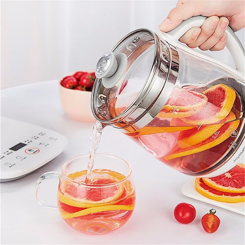 Household Electric Kettle Glass Health Kettle Pot 1.5L Temperature Adjustable Heat Preservation Reservation for Home Office Joyoung-Dgd1506Bq image number 1