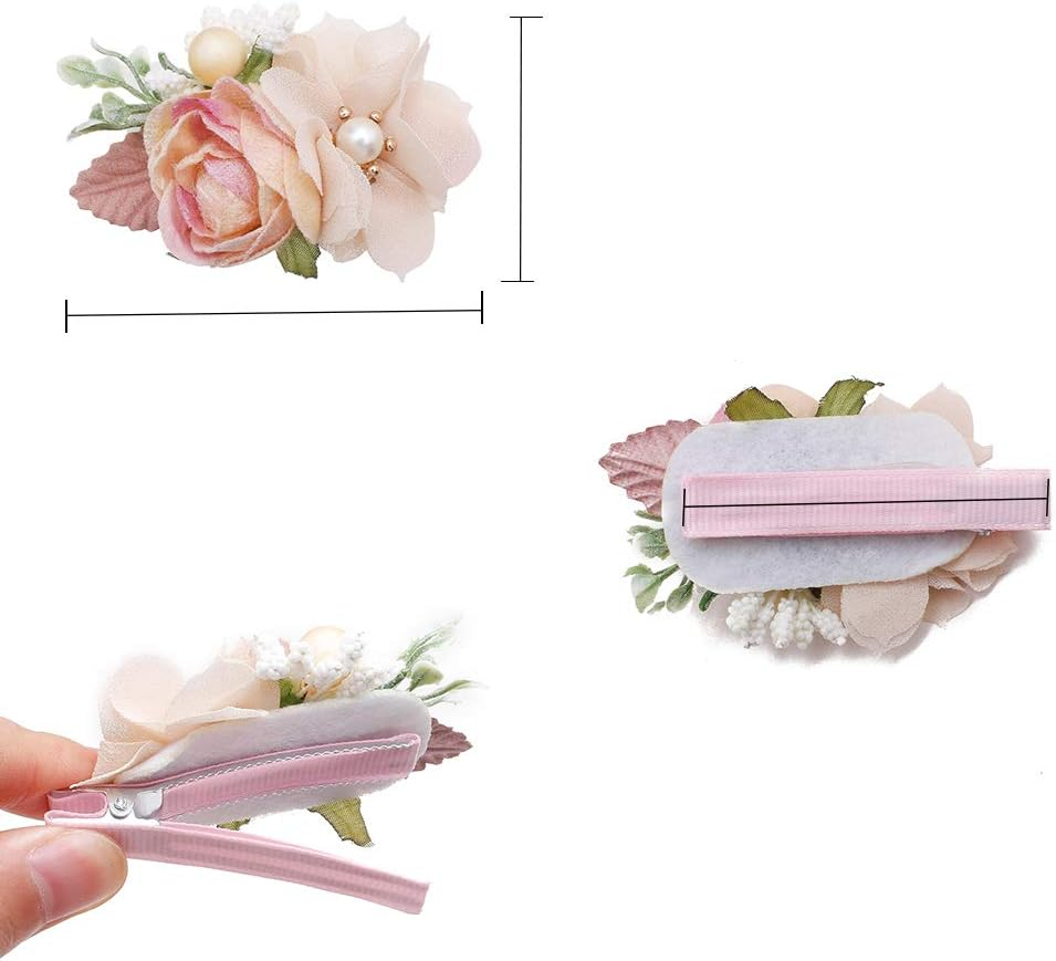 Flower Hair Clip Bfnaagirl Baby Girl Hair Bows Exquisite Hair Accessories Alligator Clips for Infants Toddlers Teen Kids Gift 3Pcs/Set image number 7