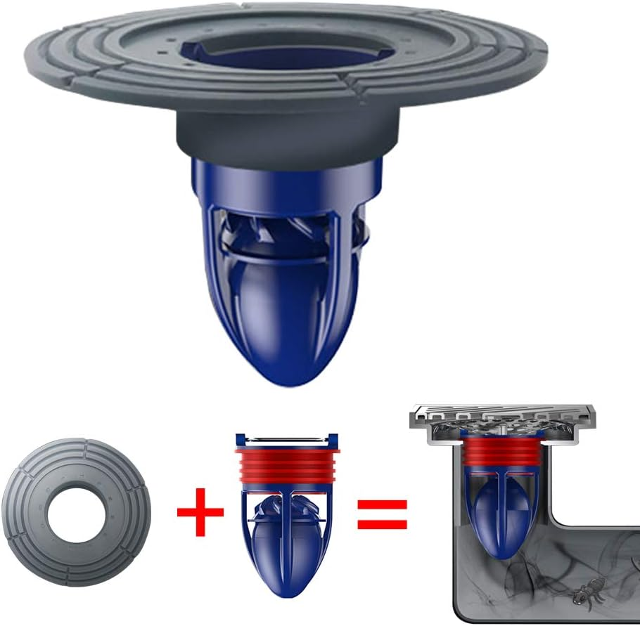 Shower Floor Drain Backflow Preventer One Way Drain Valve Sewer Core Magnetic Drainage Insert Drain Plug Oversized(2-3.9In Hole) (Suitable for Tube Depth 2.56-4.13In) (Caliber 2-3.9In,Depth 3.15In)