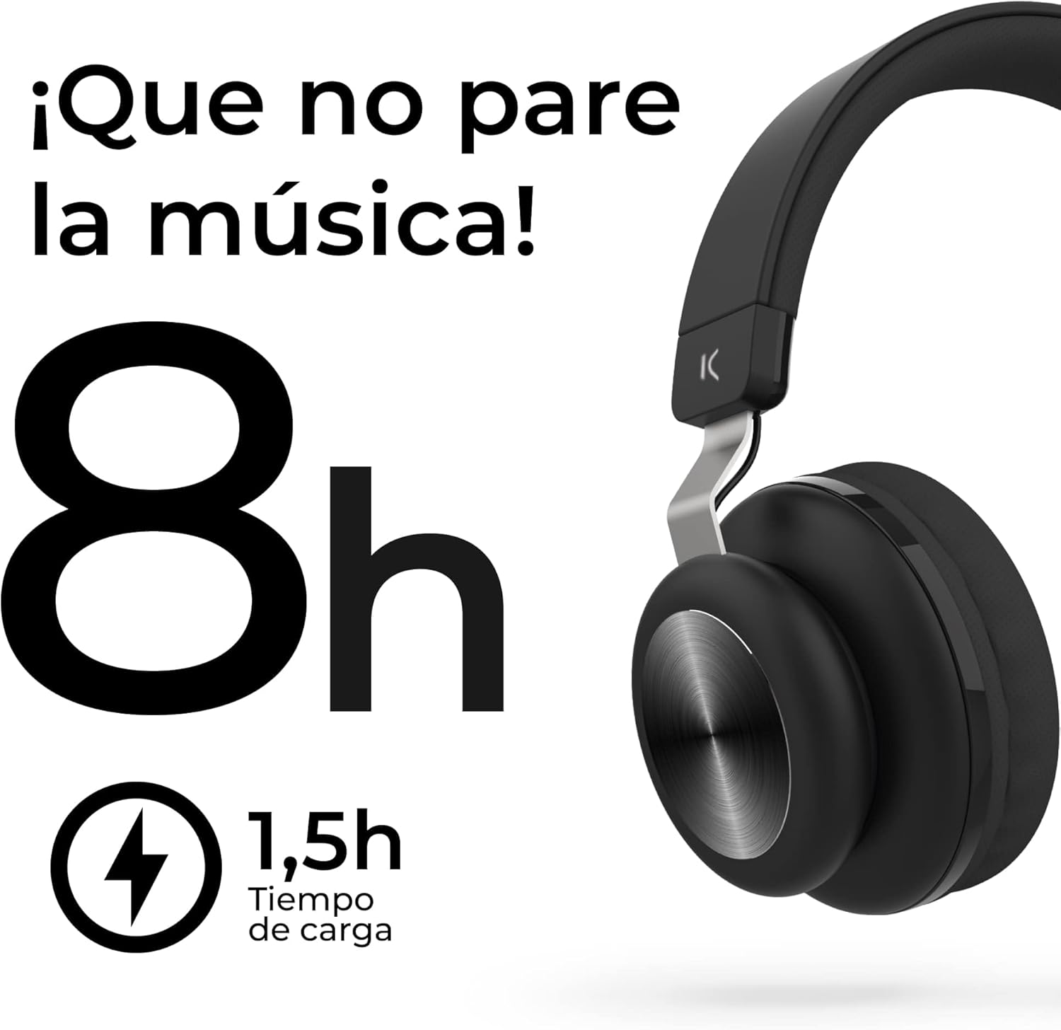 KSIX Wireless Headphones Retro 2, FM Radio, SD Card, Bluetooth 5.0, up to 10 Hours Runtime, Brown