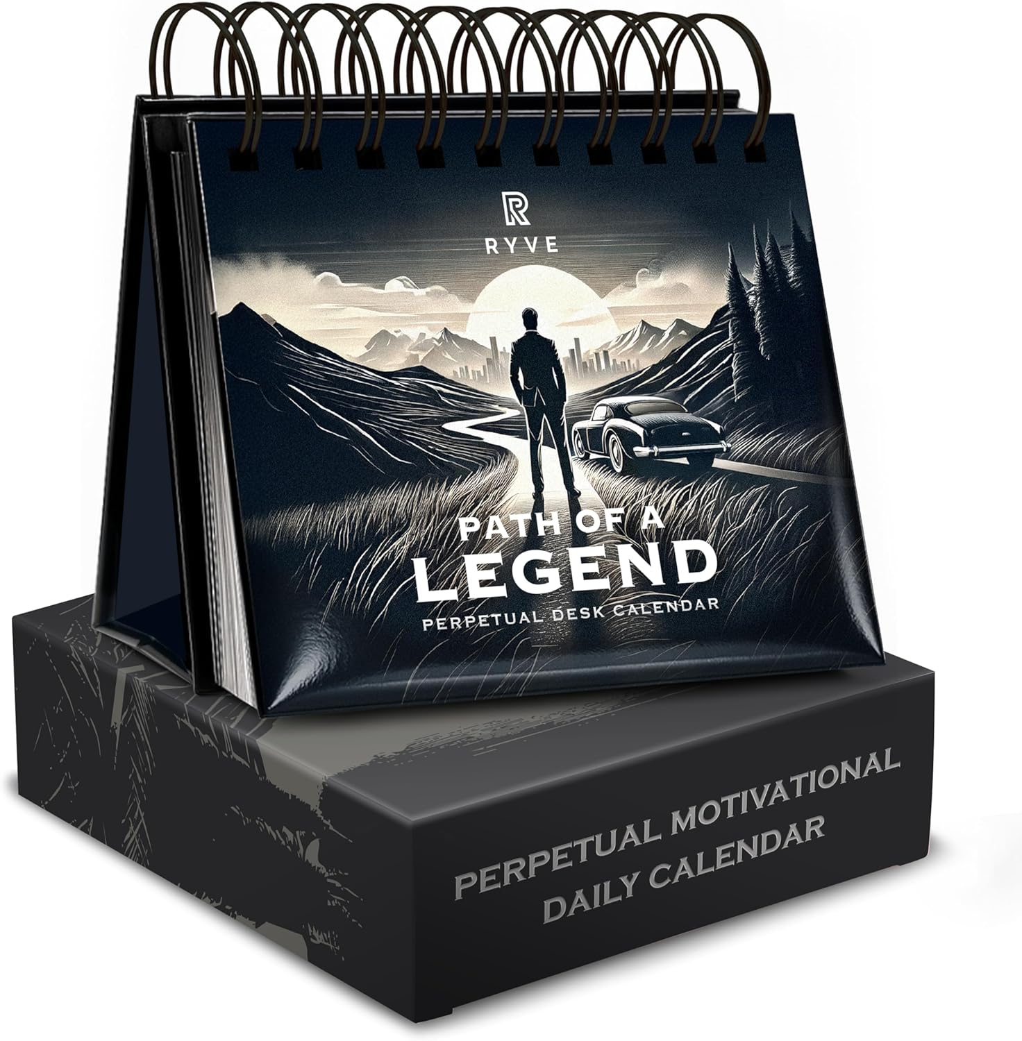 RYVE Motivational Calendar - Daily Flip Calendar with Motivational Quotes - Inspirational Love Gifts for Women, Office D&eacute;cor/Office Gifts, Desk Decorations for Women, Pink