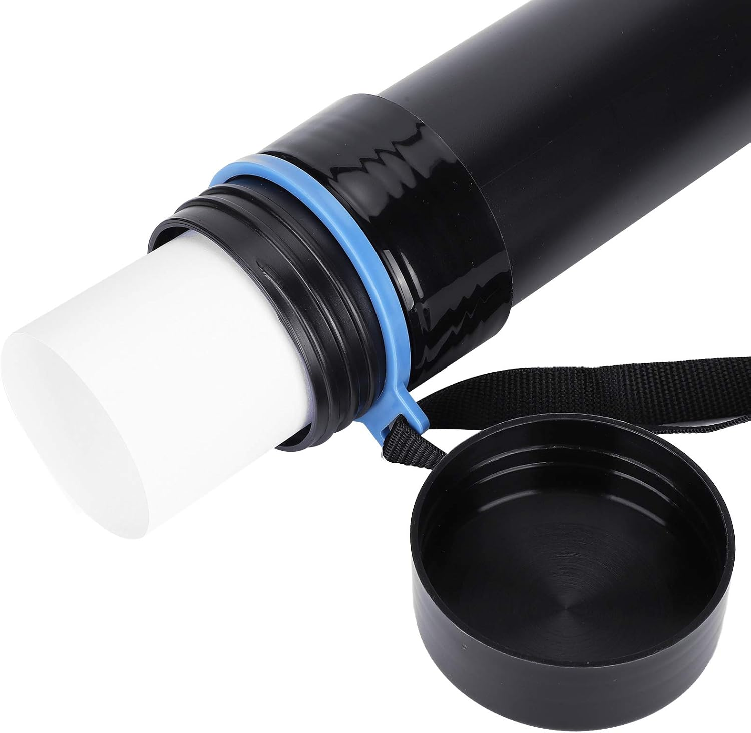 Qinlorgo Adjustable Telescopic Poster Tube for Large Photo Prints, Documents, Fishing Rods, Drawings, Artwork - Black Plastic Tube image number 1