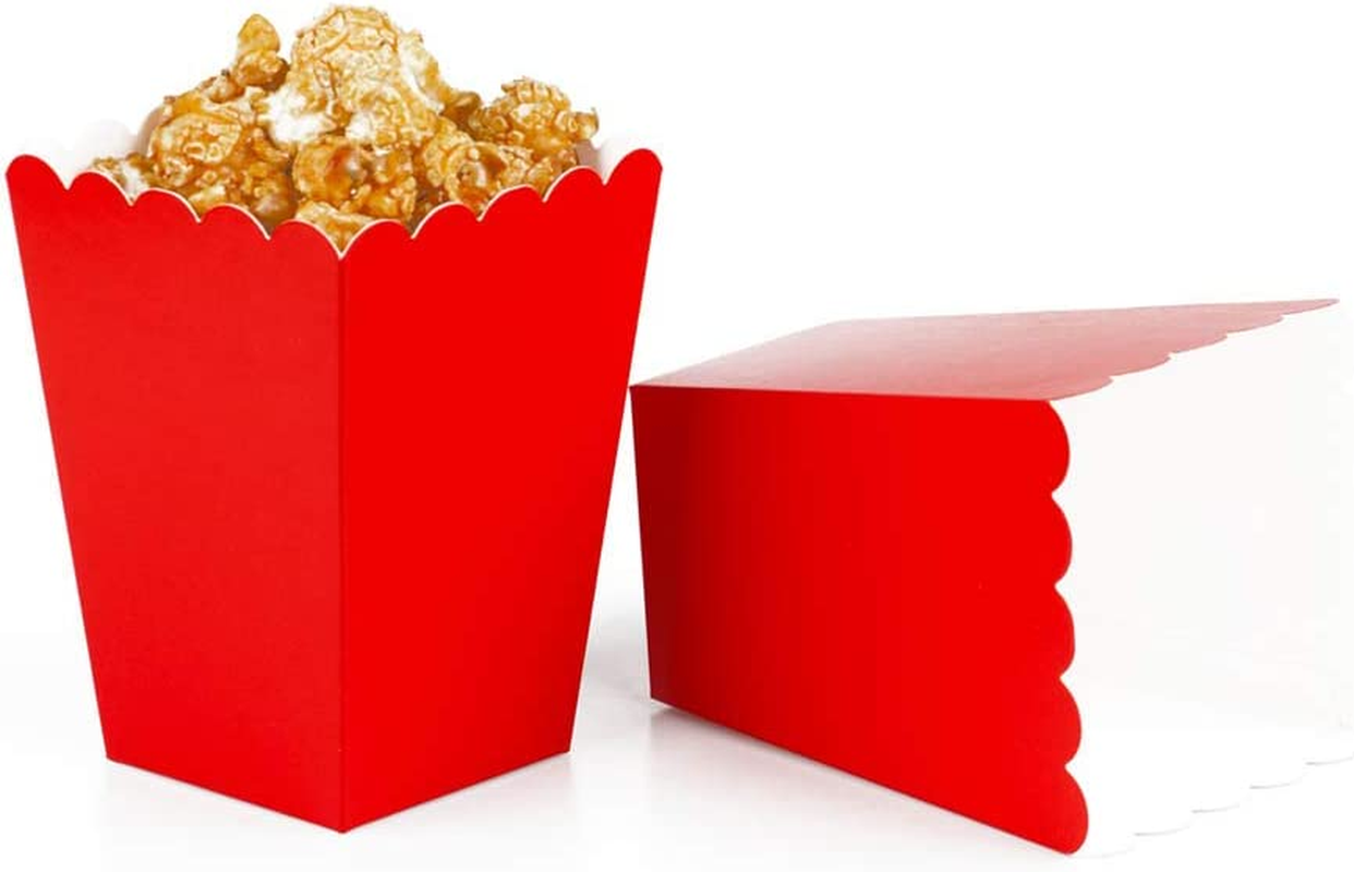 Black Popcorn Boxes Cardboard Popcorn Favor Containers,Pack of 24