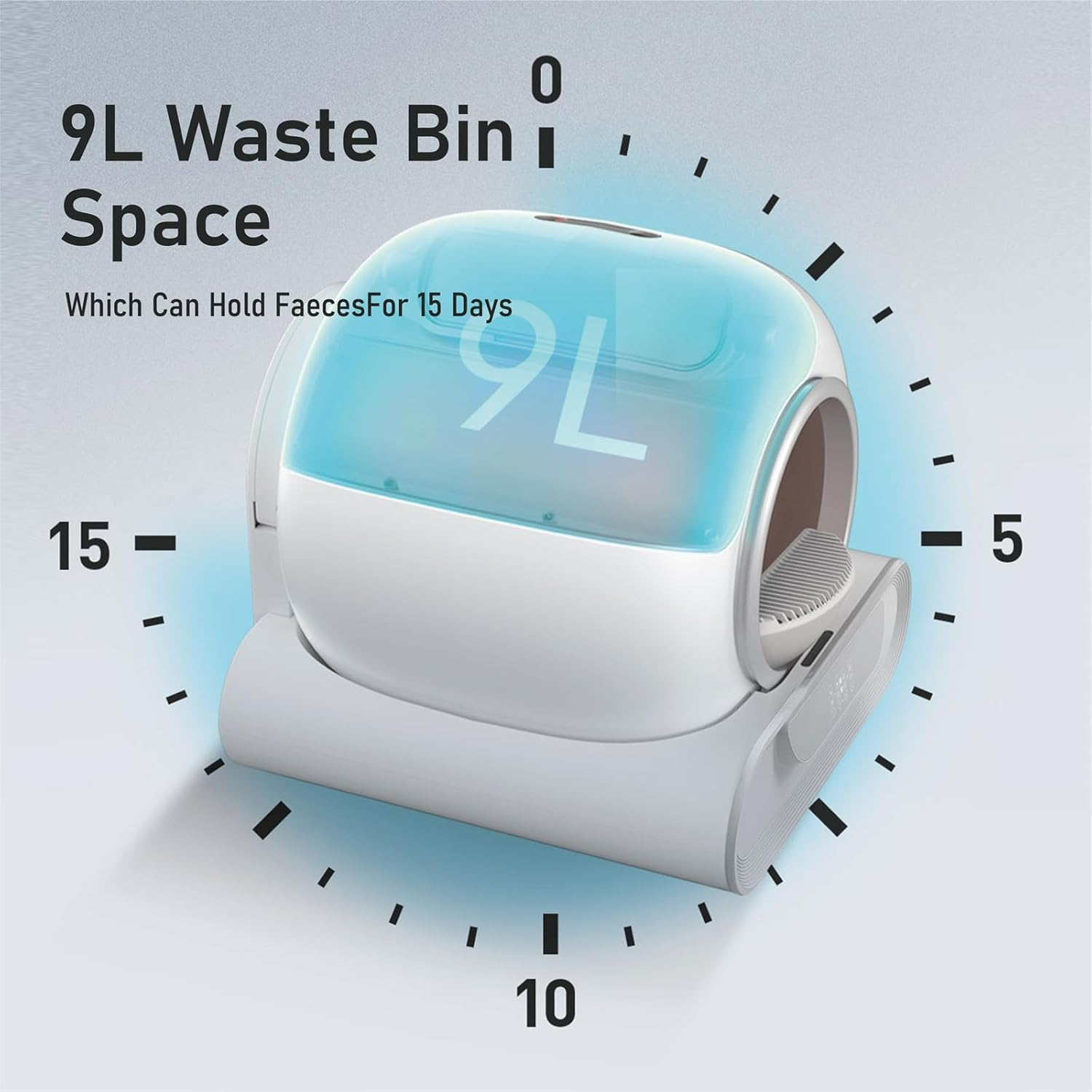 Self Cleaning Litter Box for Multiple Cats, Upgraded Extra Large 65L+9L Robot Litter Box with Negative Ion Sterilization & Deodorization, APP Control, 3 Rolls Litter Bag Liners