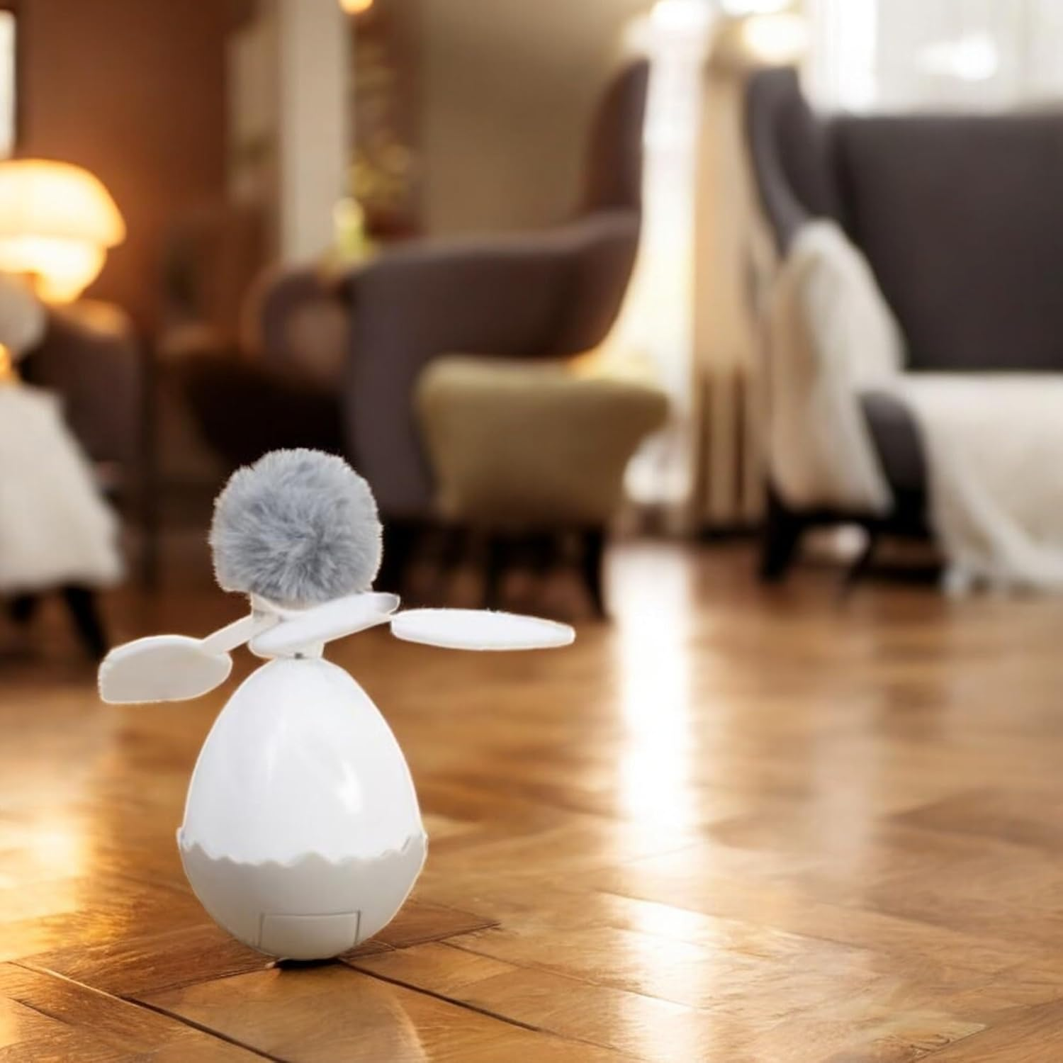 MIJOMA Battery Operated Cat Toy Egg - 360&deg; Rotating Interactive Toy with Interchangeable Attachments, 6 X 12 Cm image number 5