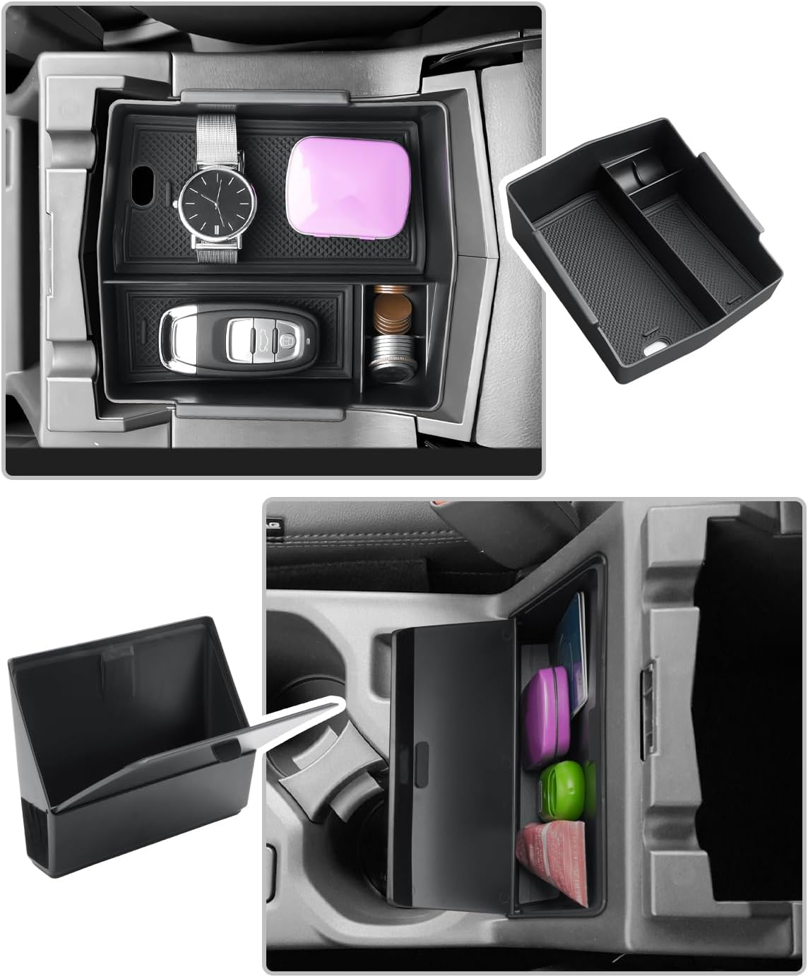 CDEFG for 2025 Subaru Forester Center Console Organizer Compatible with 2025 Subaru Forester Touring Limited Sport Premium Accessories Middle Console Armrest Storage Box (4PCS for Forester 2025)