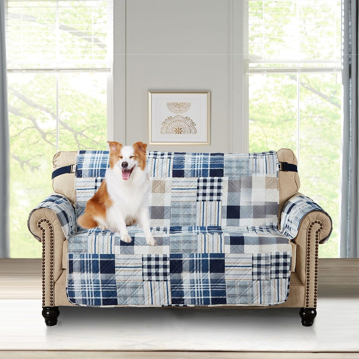 Brilliant Sunshine Chocolate Velvet Couch Armrest 5 Pockets Organizer, Slip Resistant Recliner Armchair Caddy, Washable Remote Controls Holder, Storage for Magazine, Tablet, Ipad, 35&times;13", Chocolate