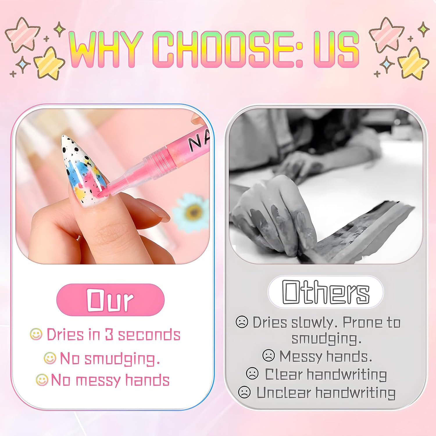 12 Colors Nail Art Pens Set, 3D Nail Polish Markers with 0.7Mm Fine Tip, Quick-Dry Acrylic Paint Pens for DIY Nail Art Design, Dotting, Painting | Professional & Beginner Manicure Tools for Home Salon image number 4