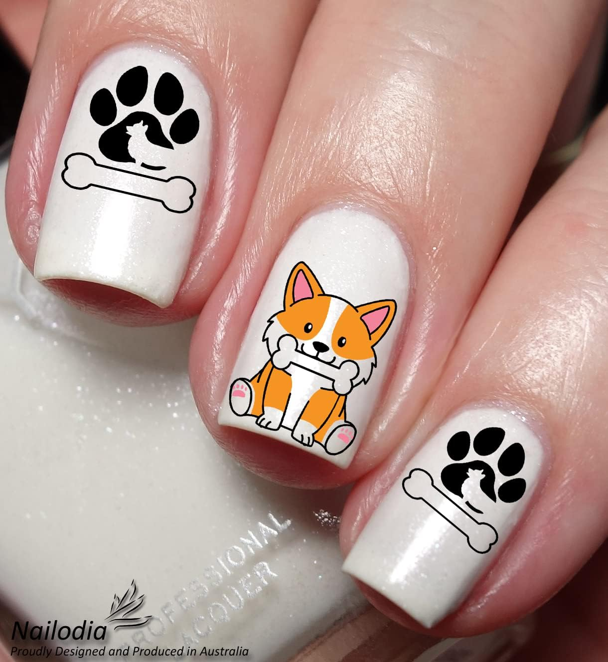 Corgi Dog Puppy Nail Art Decal Sticker image number 3