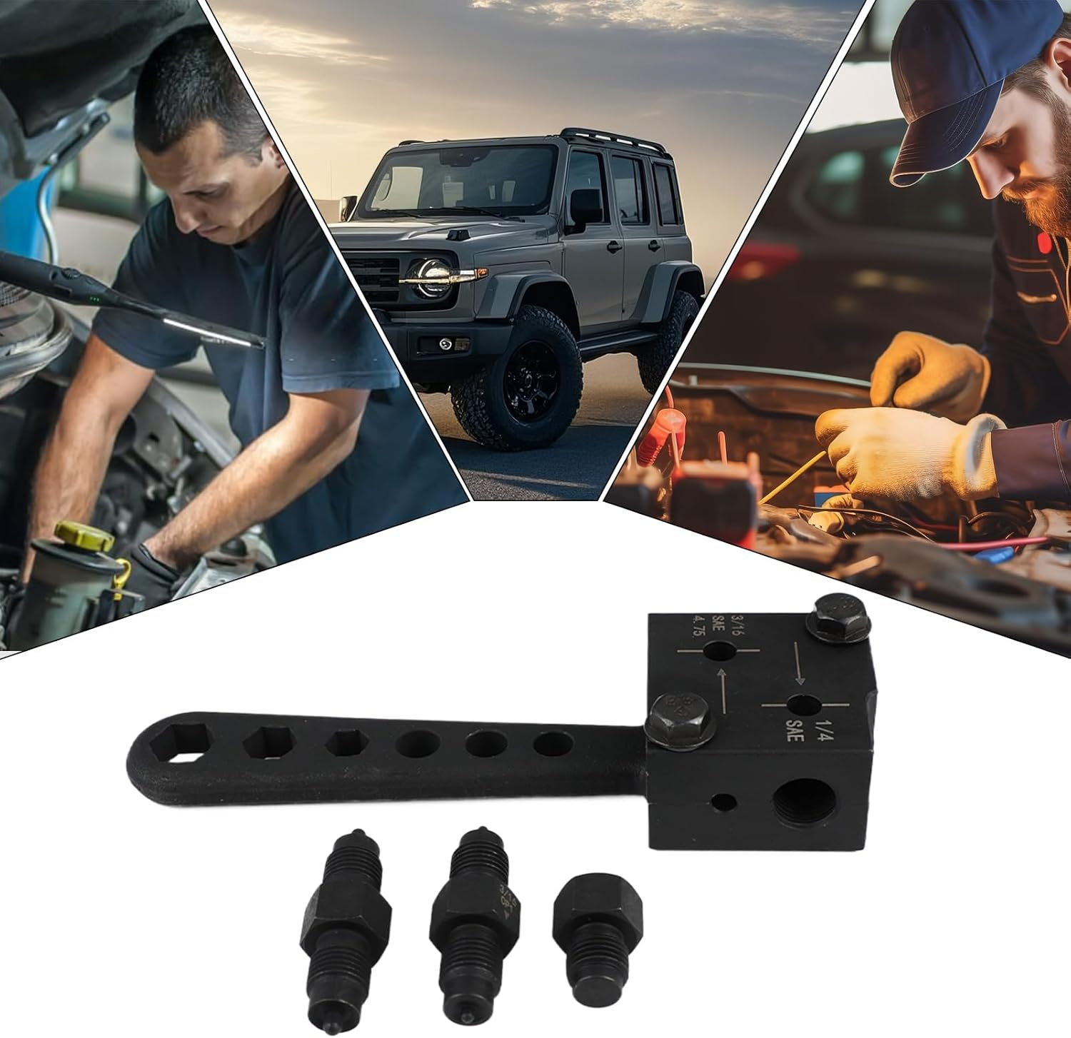 Ocastuted Brake Flaring Tool, Professional Brake Flare Tool Kit, Manual Tubing Set for Copper Pipe Vehicle Automotive Men Car