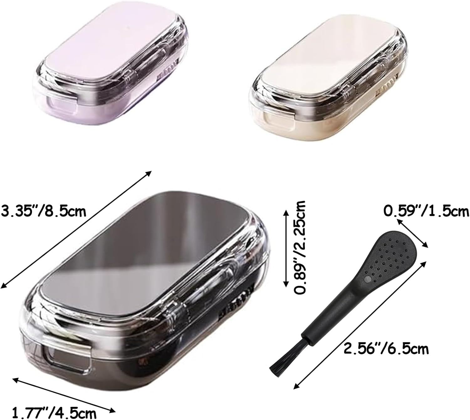 Portable Pill Cutter Splitter for Small & Tiny Pills, Adjustable with Centering Device, Precision Alignment, Sharp Safe Blade for Easy & Accurate Cutting of Multiple Pills (Black)