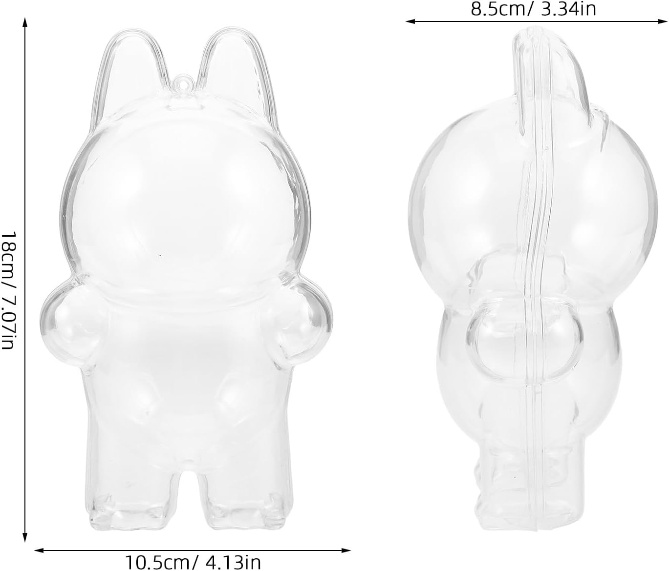 Totority Doll Protective Case - Clear Acrylic Display Box for Collectible Dolls 18X10 5X8 5Cm Dustproof Stylish Storage image number 1