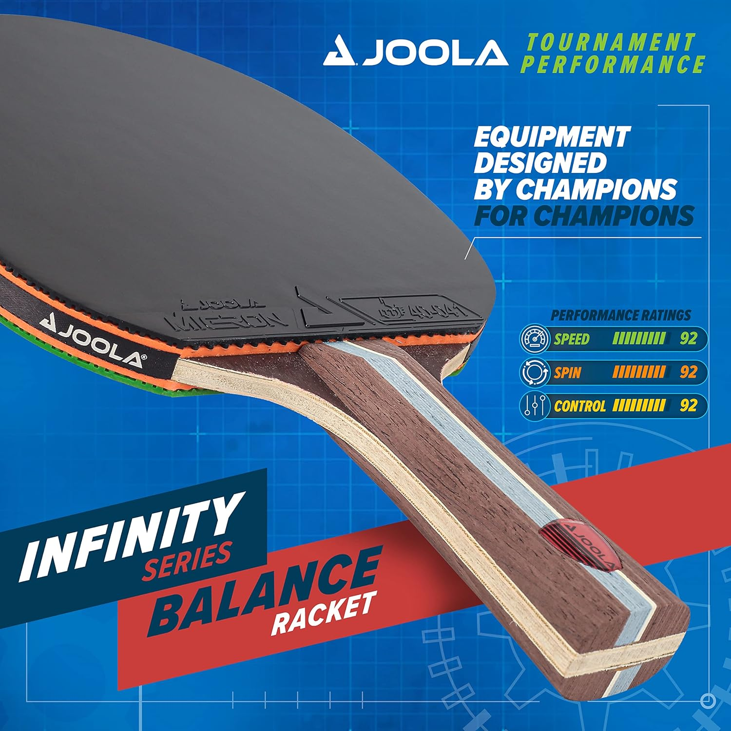 JOOLA Infinity Balance - Advanced Performance Ping Pong Paddle - Competition Ready - Table Tennis Racket for High-Level Training - Designed to Optimize Spin and Control image number 2