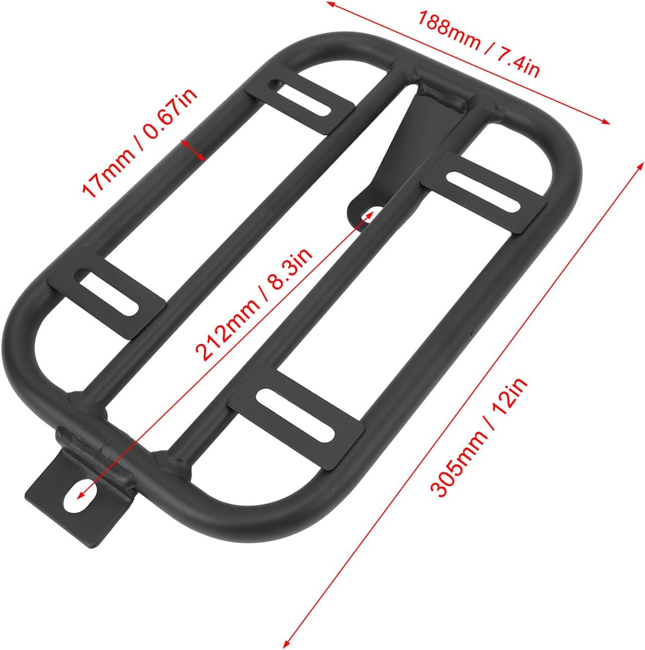 Motorcycle Rear Seat Luggage Rack for Vulcan S 650 Cafe, Detachable Two up Seat Luggage Rack Support Shelf, Motorbike Expandable Cargo Carrier Bracket image number 2