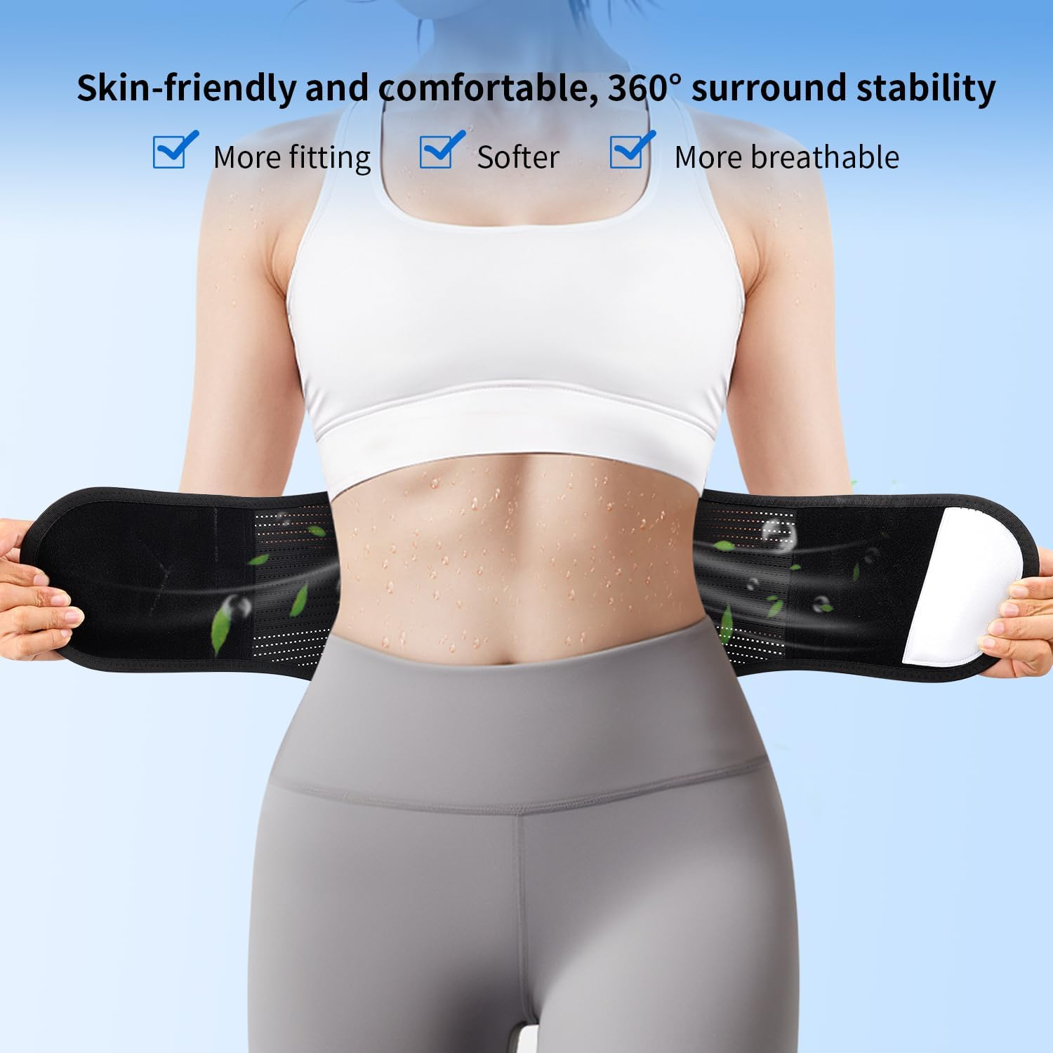 Lower Back Support for Women Men, Lumbar Support Belt Lumbowrap, Back Brace for Lower Back Pain 4 Removable Steel Bars Support for Ain Relief from Sciatica, Herniated Disc - M image number 1
