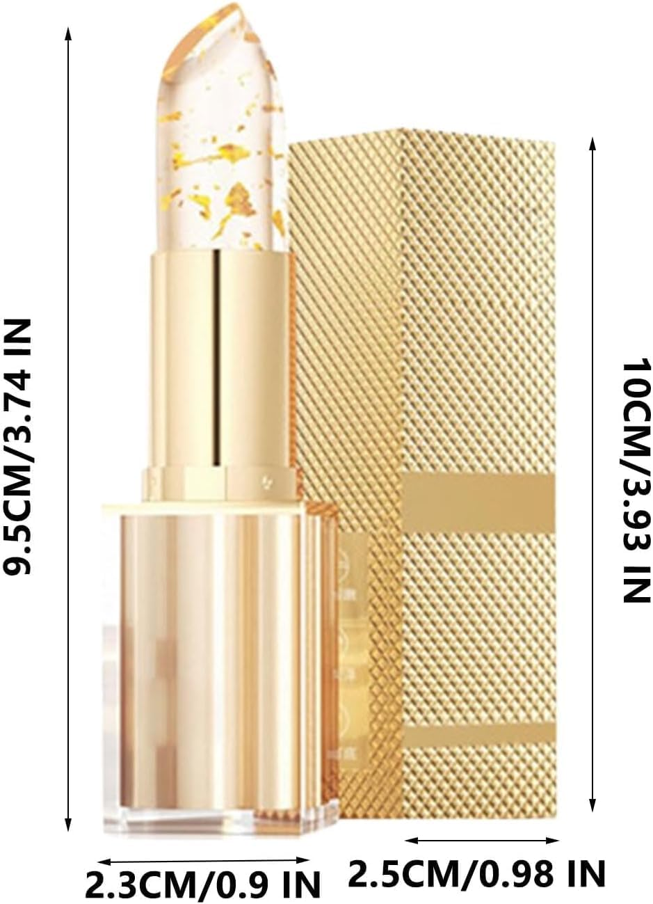 Levora Color Changing Lipstick, Transferproof Color Changing Lipstick, Transparente Transferproof Gold Crystal Color Changing Lip Stick, Long Lasting 24 Hours, Deep Nourishment (3) image number 5