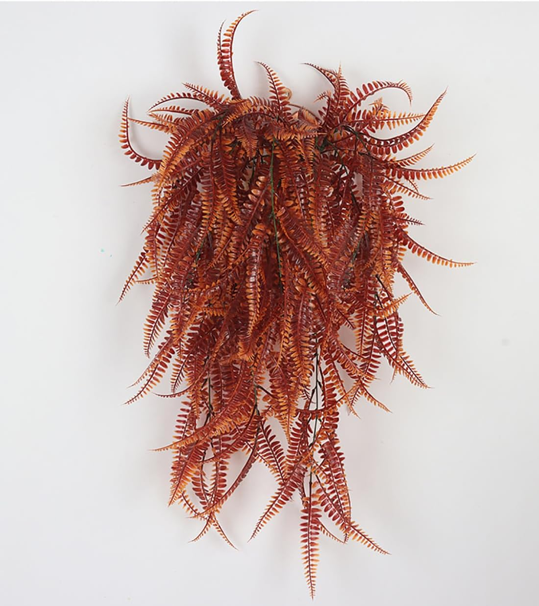 JLHOUSE AUA7004-2 Artificial Plants Faux Hanging Plant Fake Boston Ferns Vines Outdoor UV Resistant Plastic Plants for Spring D&eacute;cor Home Garden Office Wedding Decor, Sunred(2 Pcs) image number 4