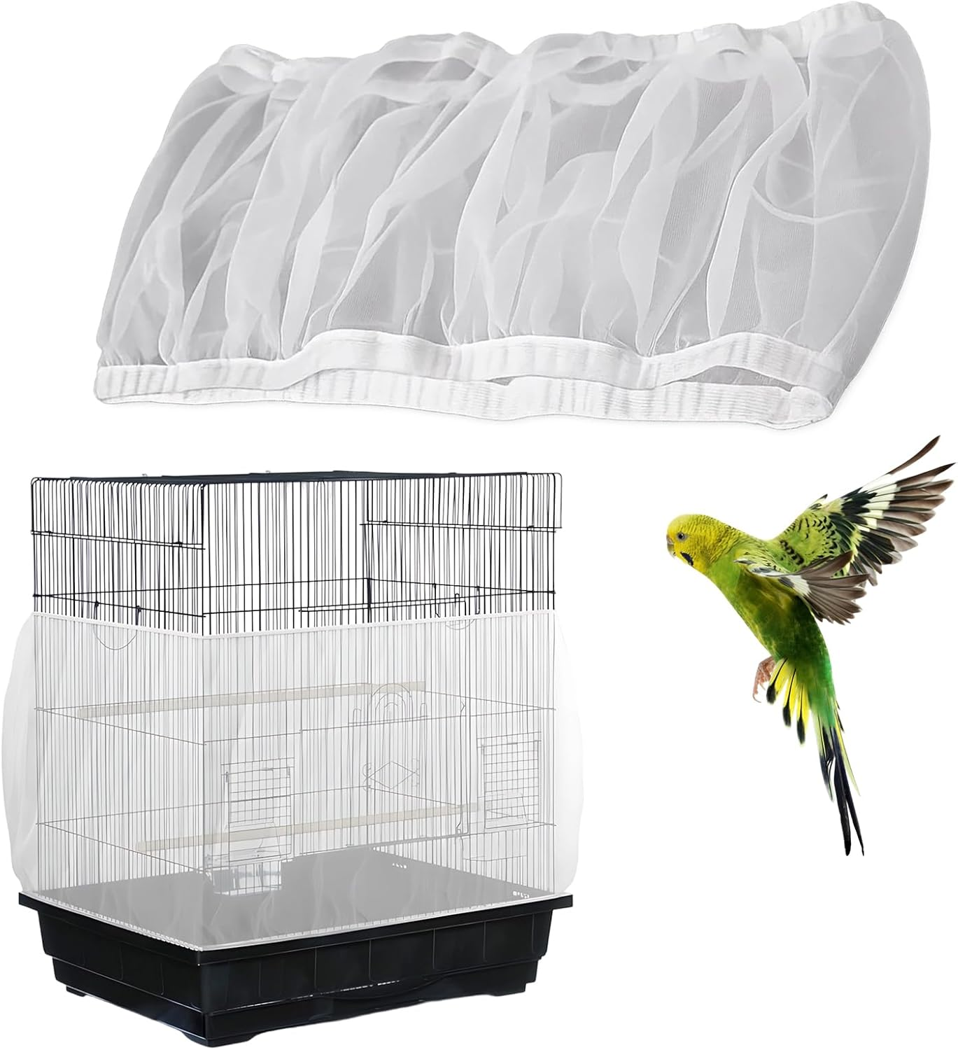 KRYMXAR Budgie Accessories, Bird Cage Cover, Set of 2, Easy to Clean