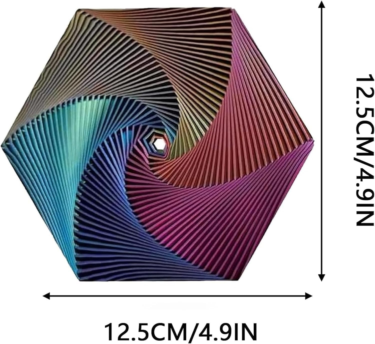 Fractal Fidget Hexagon,3D Printed Hexagon Fidget Toy,Infinity Cube Sensory Toys,Hexagon Spiral Visual Fingertip Toys for Stress Anxiety Kids & Adults Infinity Cubes image number 5