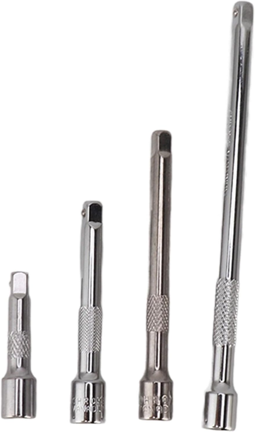 1/4 Inch 4 Piece Drive Socket Extension Bar Set Long Shaft Ratchet 50 75 100 150Mm Industrial Mechanical Work Tool image number 5
