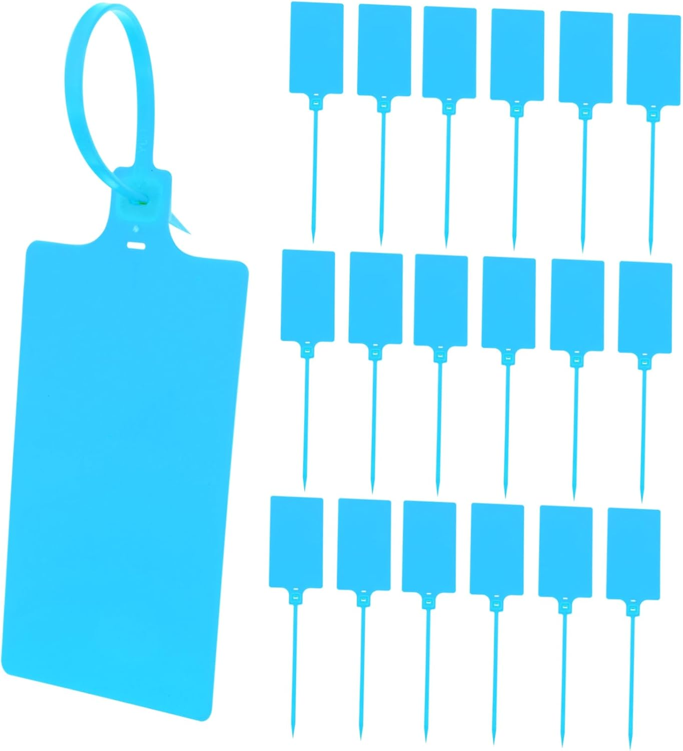 MUCKLILY 100Pcs Logistics Tag Plastic Labeling Tags for Cable Wire String Shipping Label for Luggage Shipping Travel image number 5