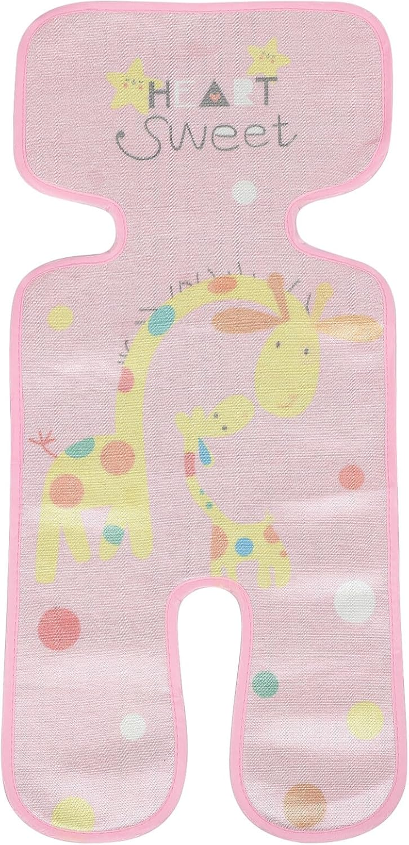 Stroller Seat Liner Ice Silk Cooling Pad Breathable Soft Seat Cooling Mat for Comfortable Stroller Use with Lovely Pattern and Easy Installation image number 5