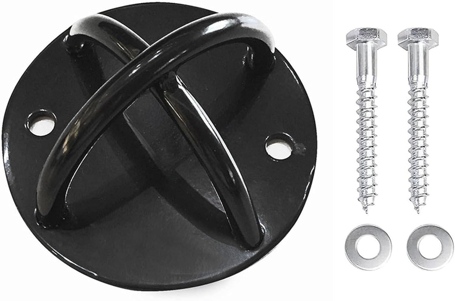 G5 HT SPORT Wall and Ceiling Hook/Anchor Ring Diameter 12 Cm for Suspension Trainer, Yoga Swing: Gymnastics Rings Wall Mount and Ceiling Mount 360&deg; Made of Steel, Load Capacity 450 Kg, Includes Screws image number 5