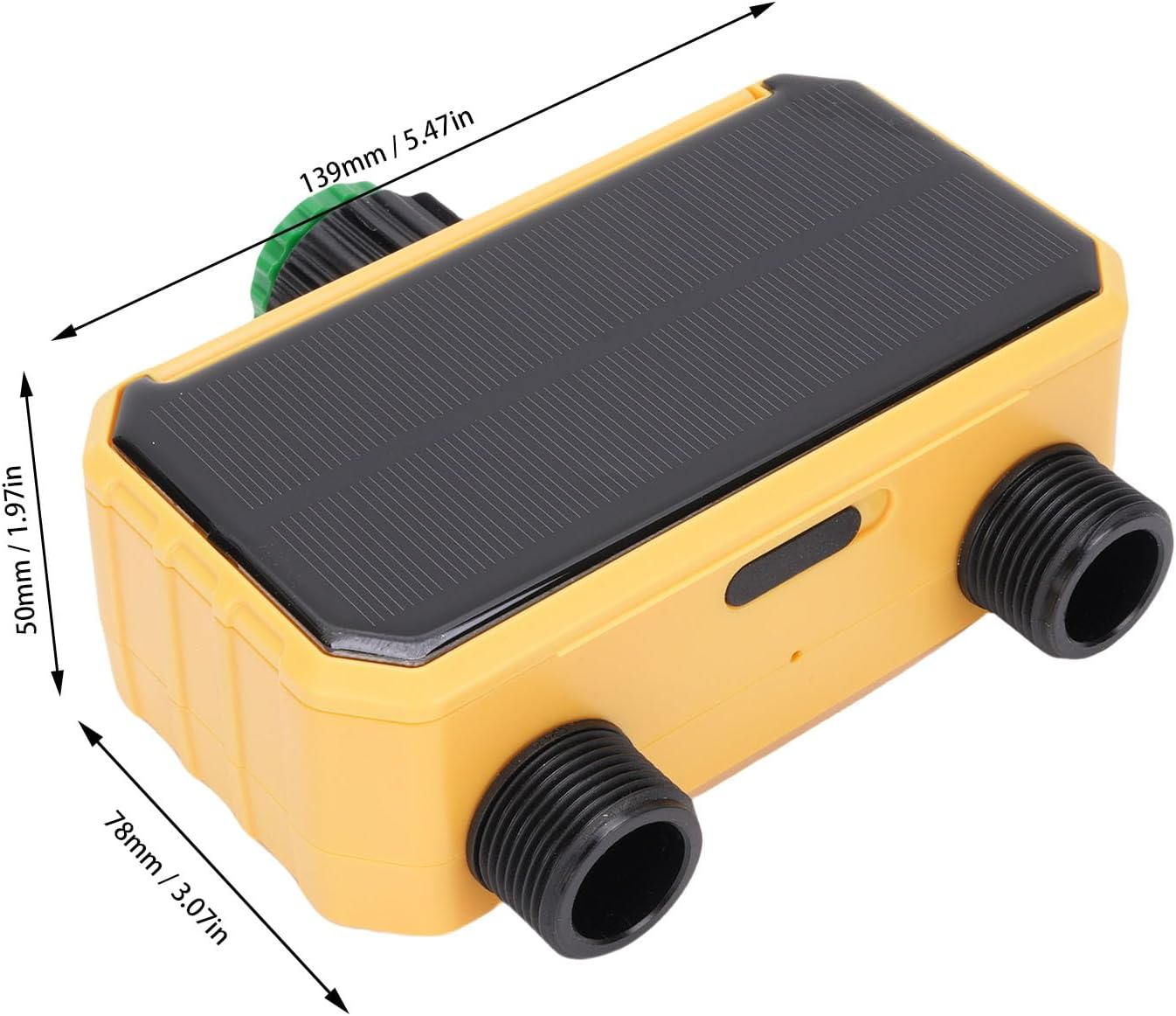 Solar Powered Sprinkler Timer with Rain Delay - Dual Zone Smart Irrigation Controller for Garden, Programmable Outdoor Watering System with Type-C Charging & Filter image number 2