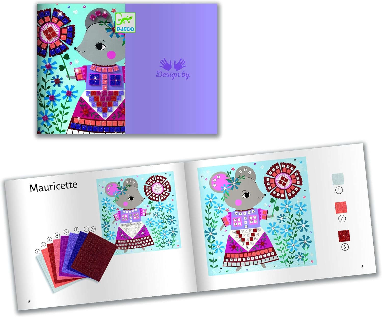 Djeco Design DJ09425 Lovely Pets Mosaic Kit image number 3