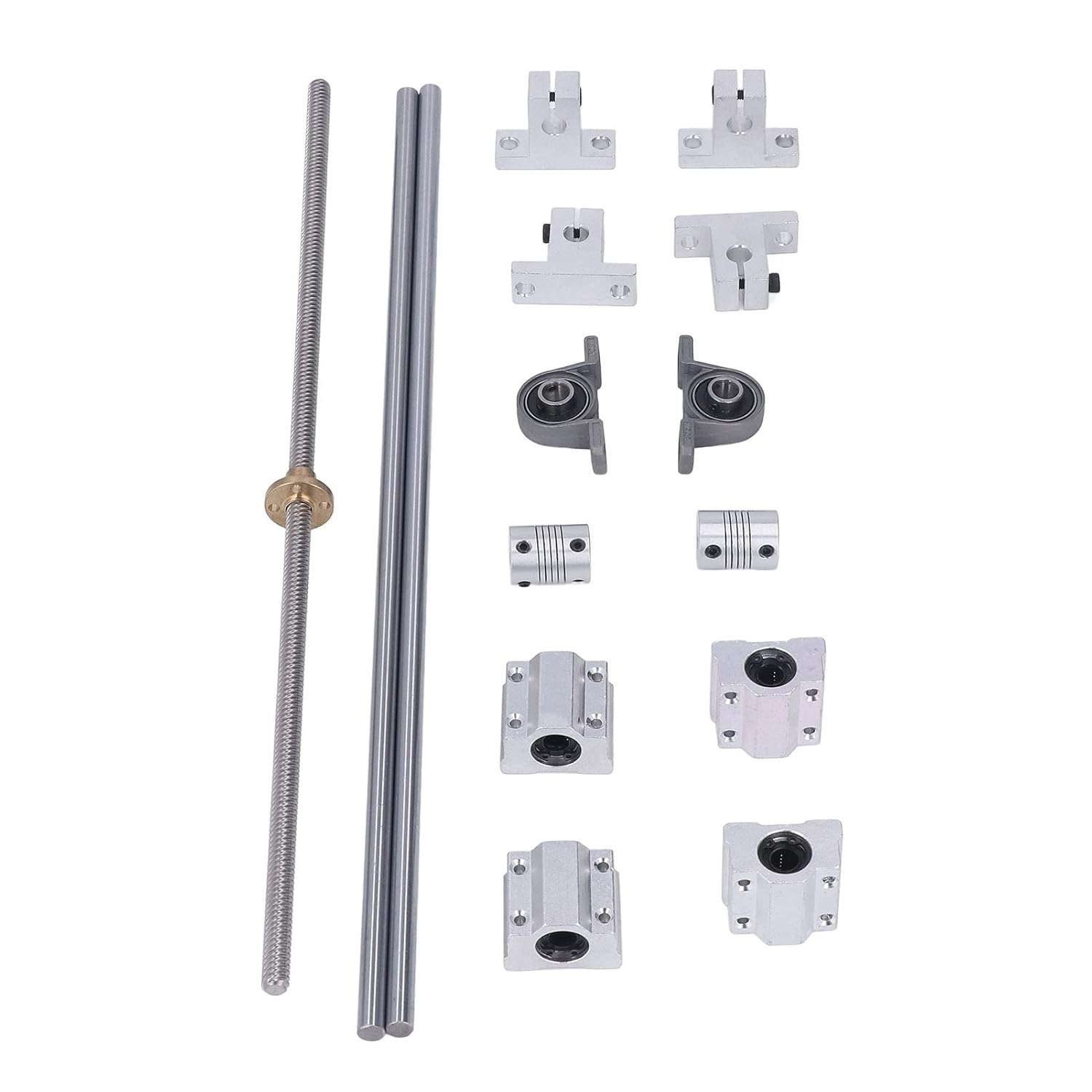 8Mm T8 Lead Screw Set Lead Screw Coupler Horizontal Optical Axes Pillow Bearing Block for 3D Printer image number 3