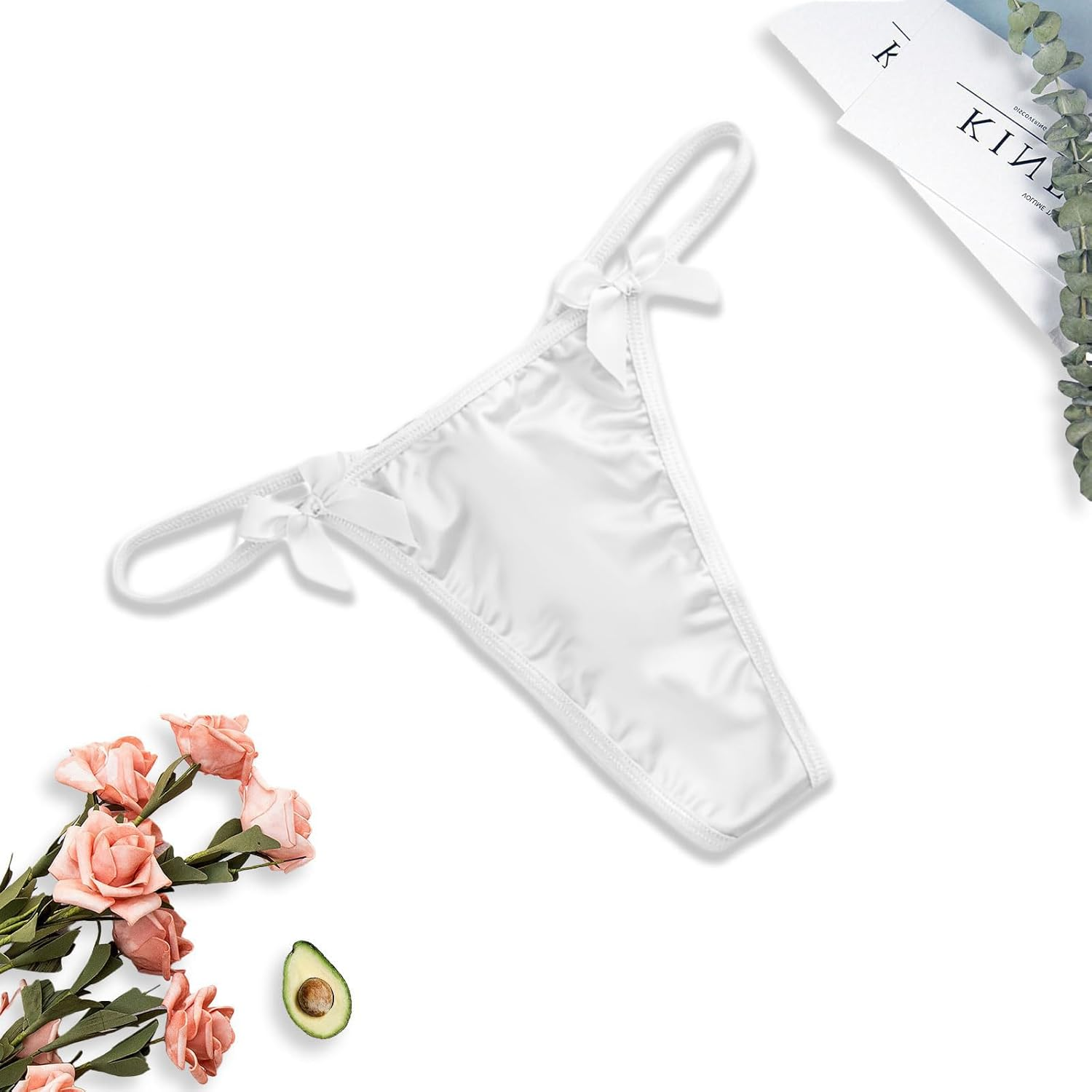 Women Sexy G-String Thongs Panties Bow T-Back Tanga V-Waist Briefs Chain Low Rise Seamless Underwear image number 5