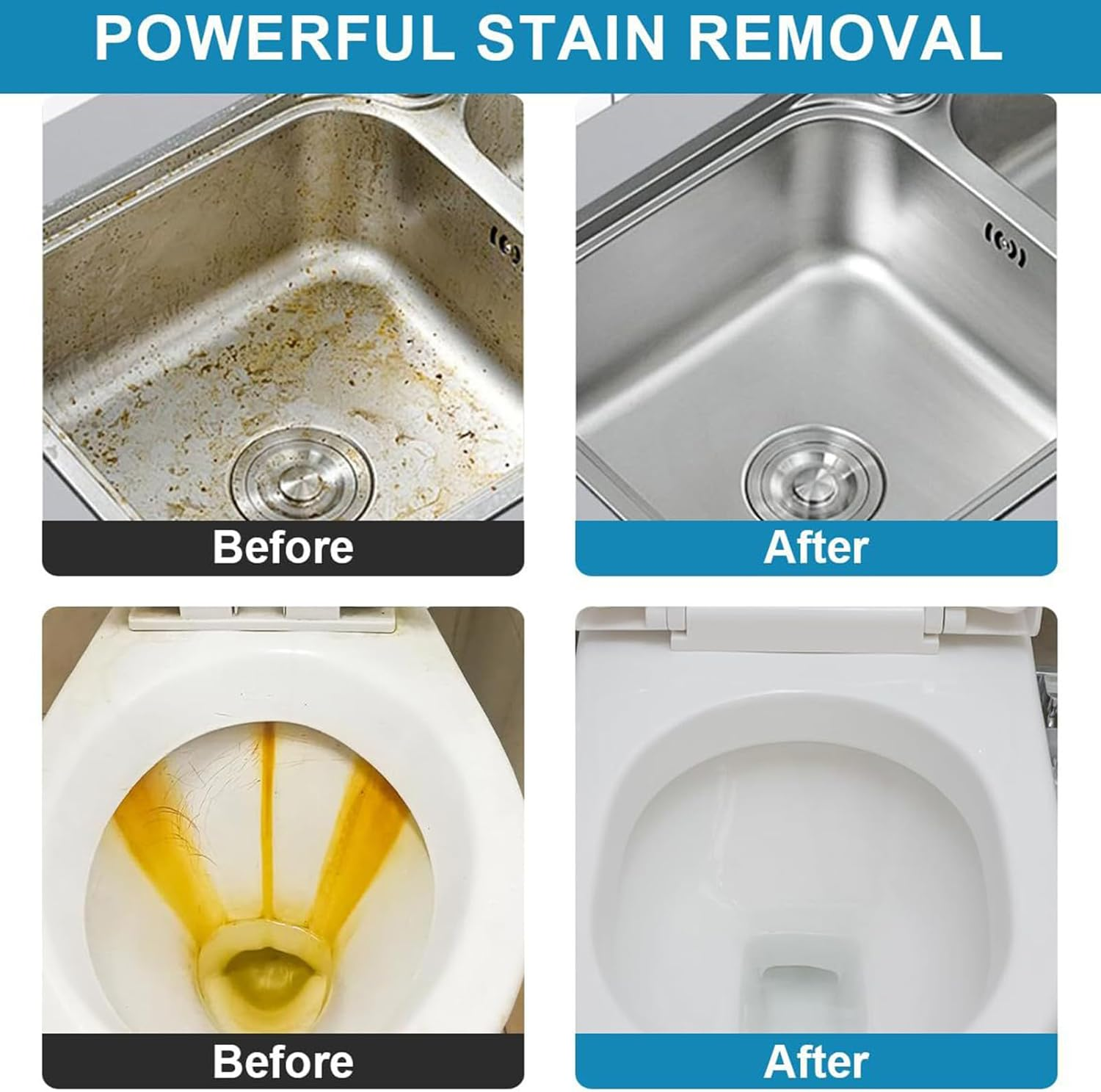 10Pcs Stone - Toilet Cleaning Stone | Bathroom Cleaner | Non-Scratch Abrasive Block | 15Cm Stick Household Cleaning Tool | Grout Remover for Tile Sink Shower Bathtub Grill image number 5