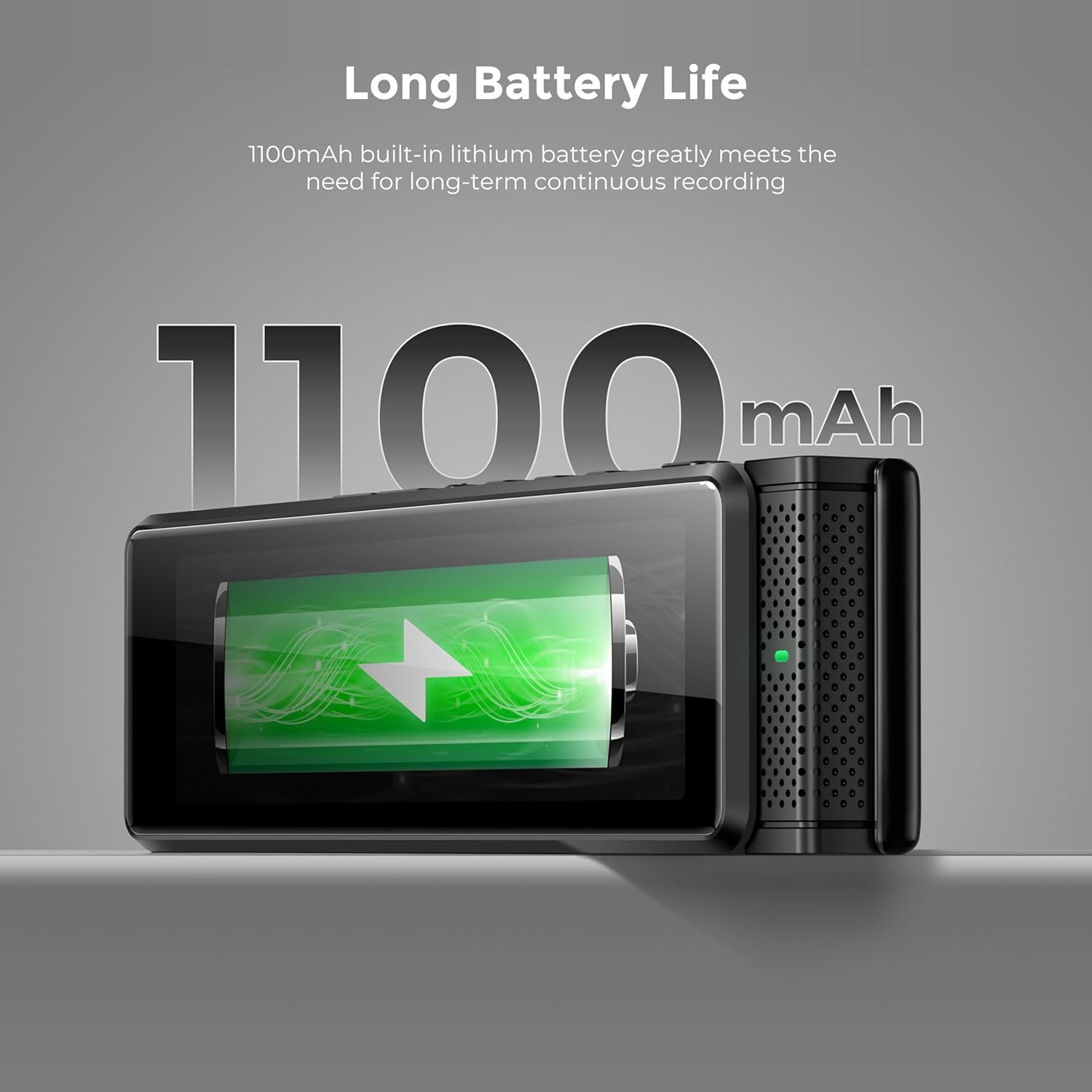 136GB Digital Voice Recorder with Playback, Innioasis R1 Full Touchscreen Voice Recorder with Bluetooth and Intelligent STT Transcription, Voice Activated Sound Audio Recorder Device with Mic (Black) image number 3