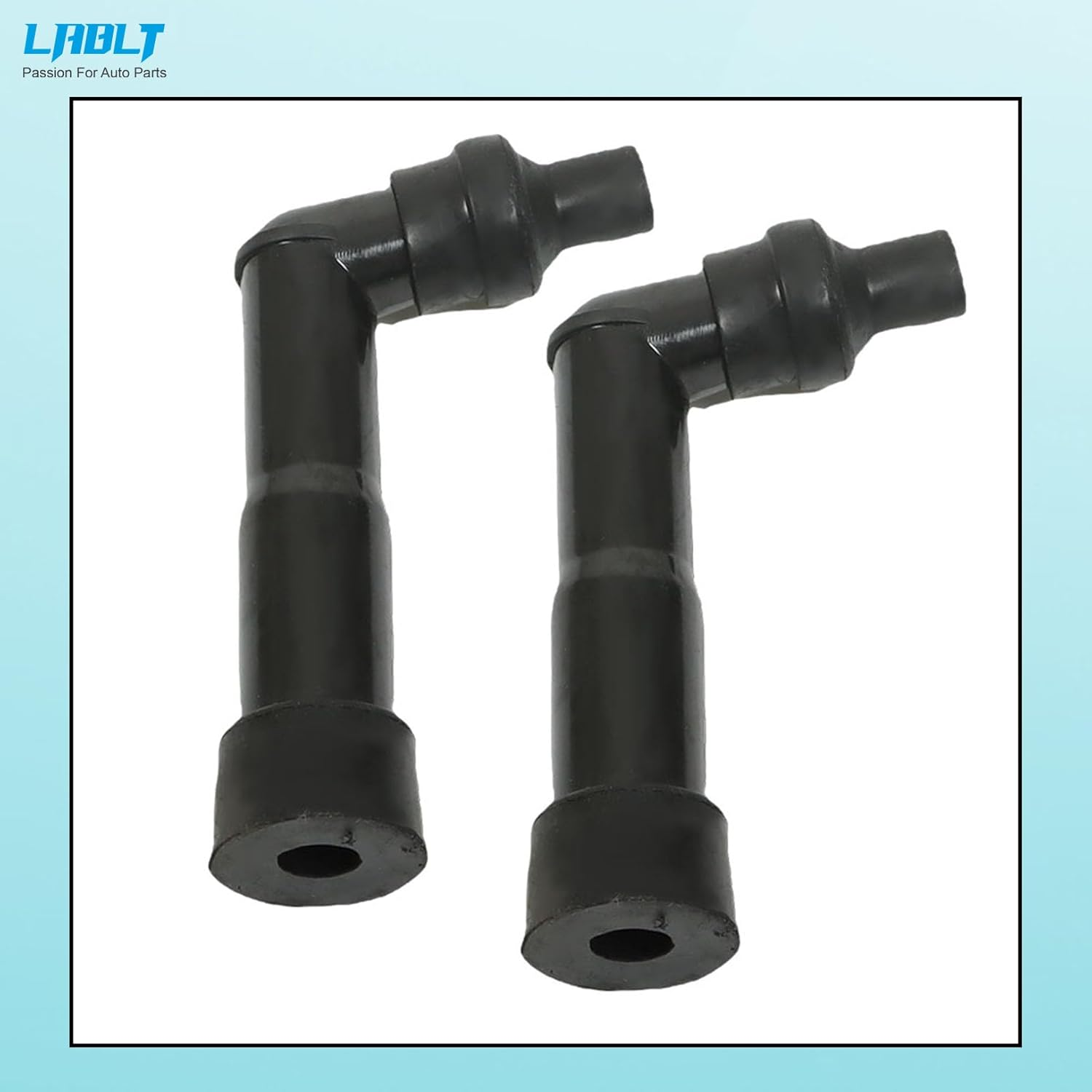 LABLT Spark Plug Boot Waterproof Cap Cover Resistor 120 Degree Motorcycle Scooter Dirt Bike ATV 2Pcs image number 2