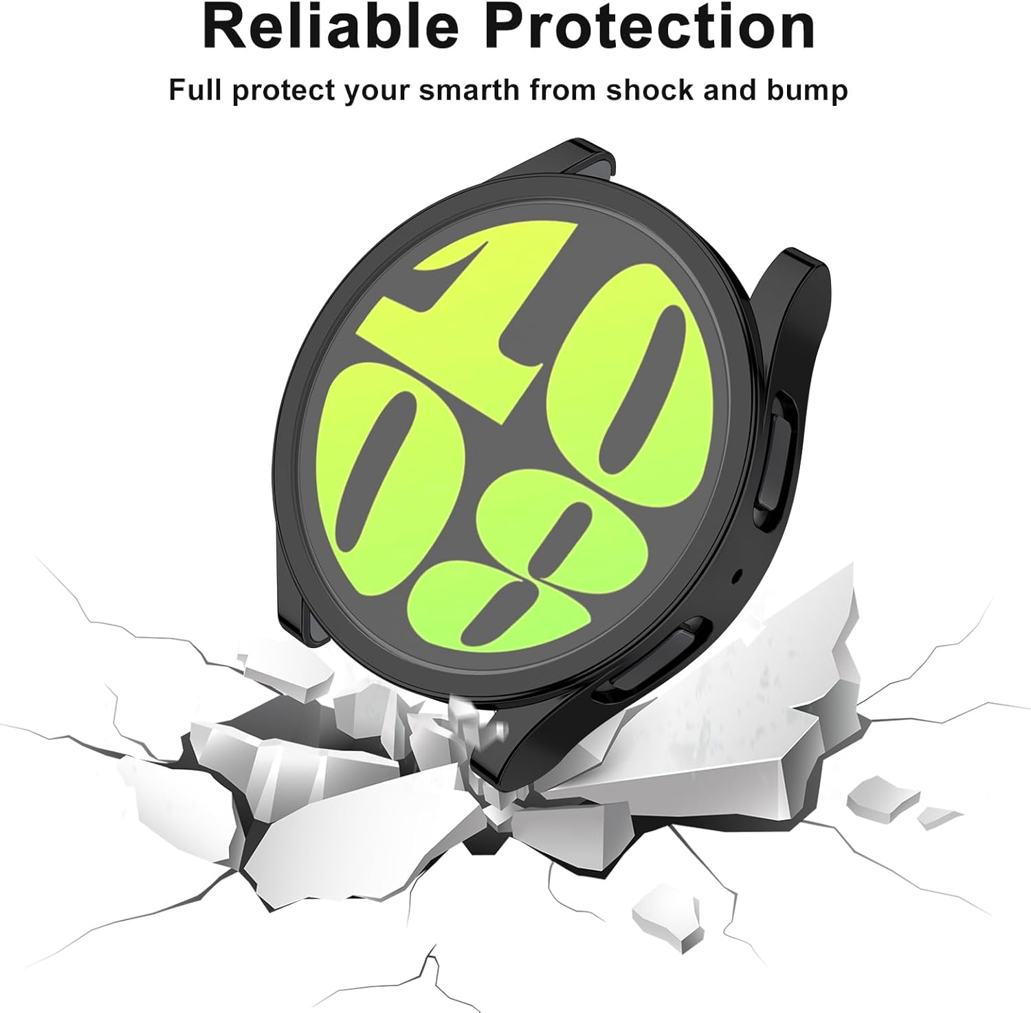 [4-Pack] Meliya for Samsung Galaxy Watch 6 40Mm Screen Protector Case, Soft TPU Full around Protective Bumpers Cover for Samsung Galaxy Watch 6 40Mm (40Mm, Black+Blue+Gray+Clear) image number 6