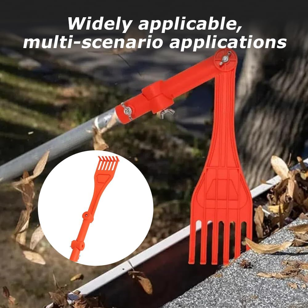 Small Gutter Rake with Durable Material, Portable Gutter Cleaning Tools, Mutifunction Cleaning Rake, Suitable for Garden Leaves Ditch Villas Townhouses and Hard-To-Reach Areas (No Pole ﻿ image number 4