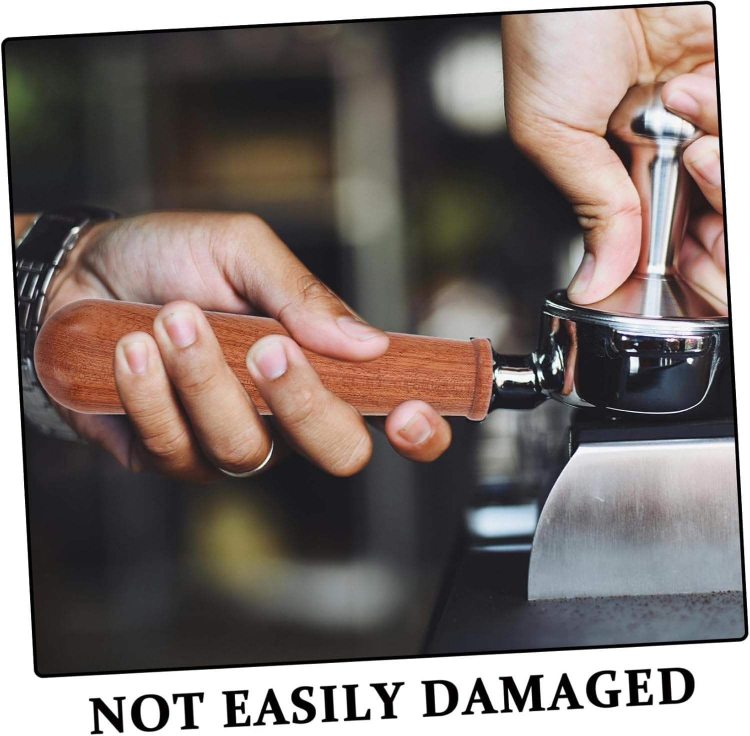 Gatuida Portafilter Handle for Coffee Maker M10 Bottomless Espresso Portafilter Wooden Handle Replacement Coffee Machine Parts for Home and Cafe Use