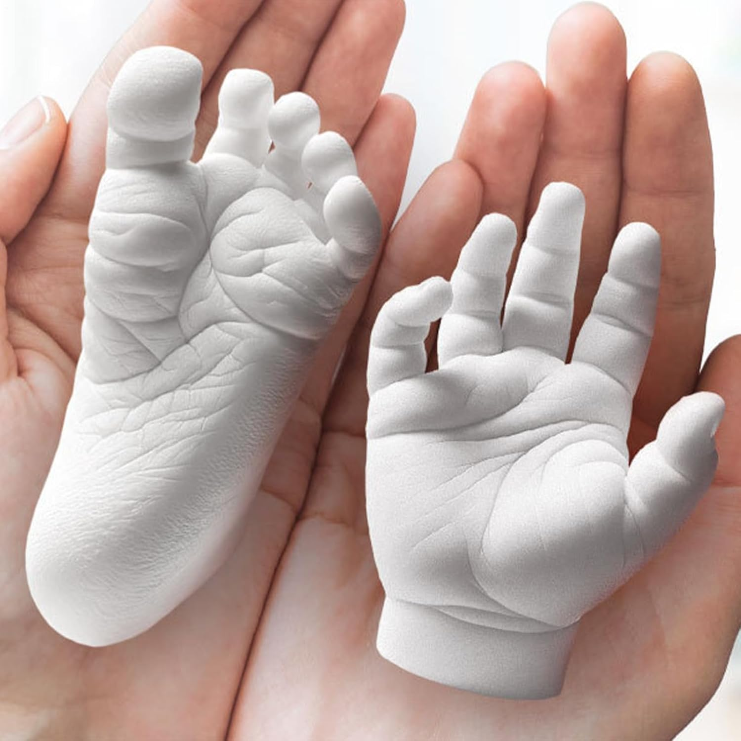 Baby Hand Casting Kit | Baby Footprint Kit | Milestone Keepsake Footprint Casting Set for Parents Boys Girls Family Home Holiday Birthday Maternity Events Baptism image number 4