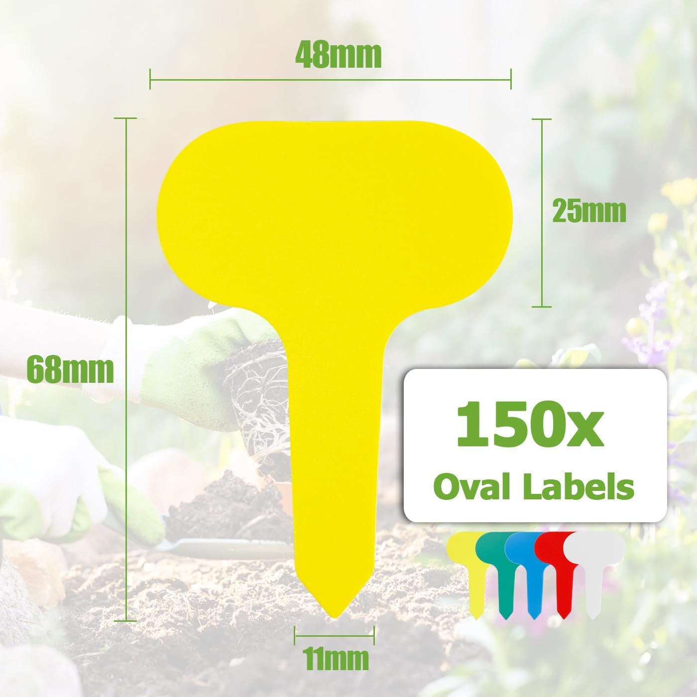 150 Pcs Plant Labels, Waterproof & Sunproof Garden Plant Makers Plastic Garden Tags, T-Type Plant Signs Gardening Name Logo Stakes for Outdoor Garden Flower Vegetables Potted Plants Seed image number 6